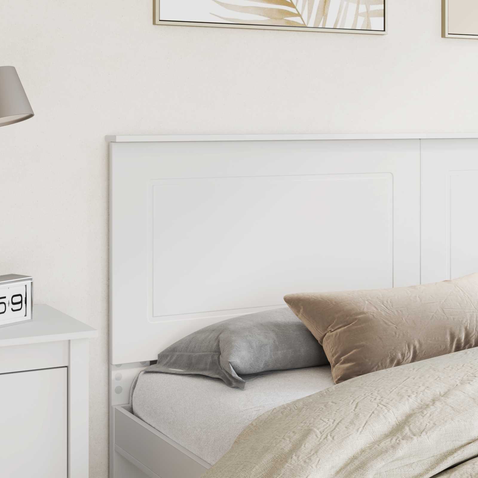 Tête de lit avec tête de lit Blanc 200 cm Bois d'ingénierie - XIOS