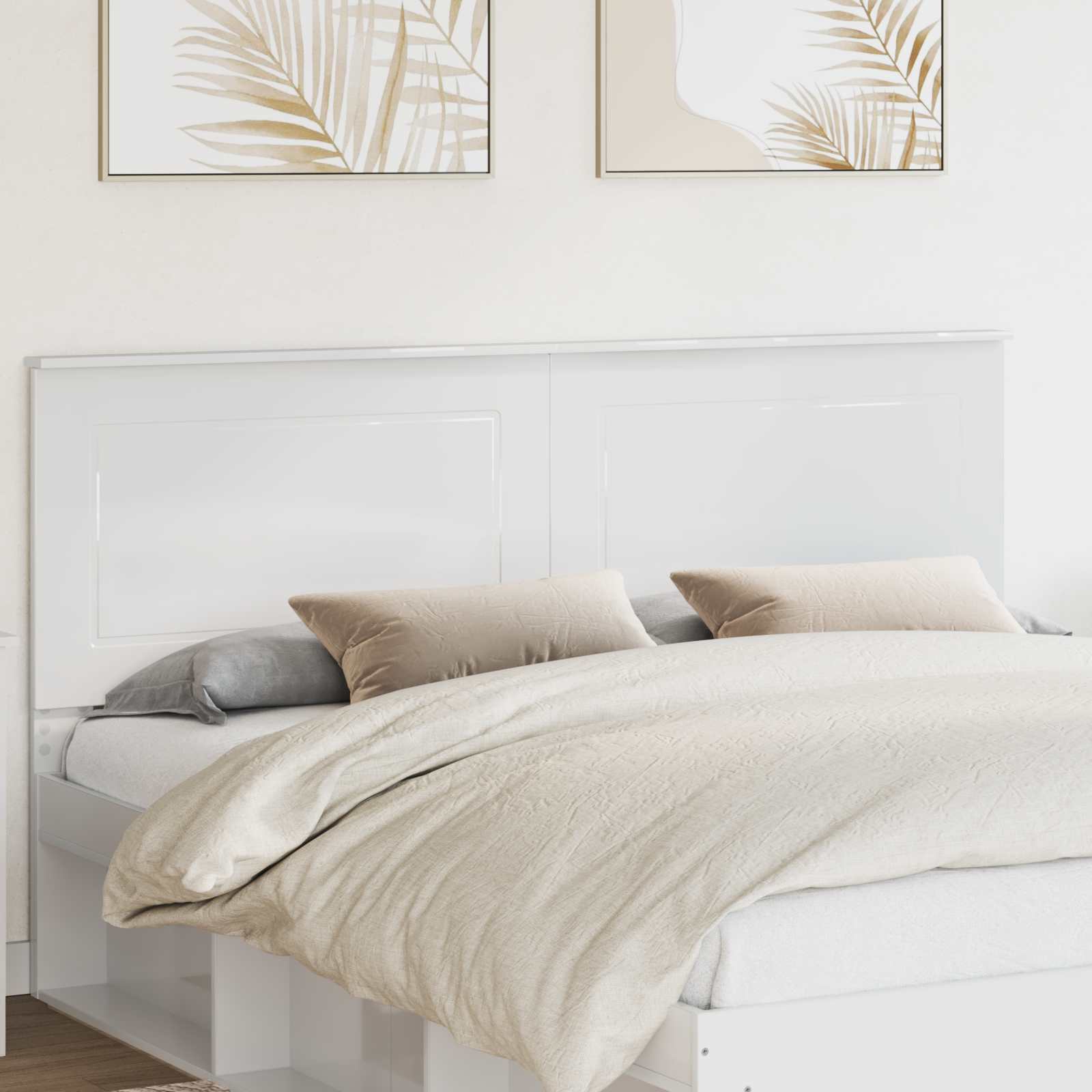 Tête de lit Blanc brillant 200 cm Bois d'ingénierie - XIOS