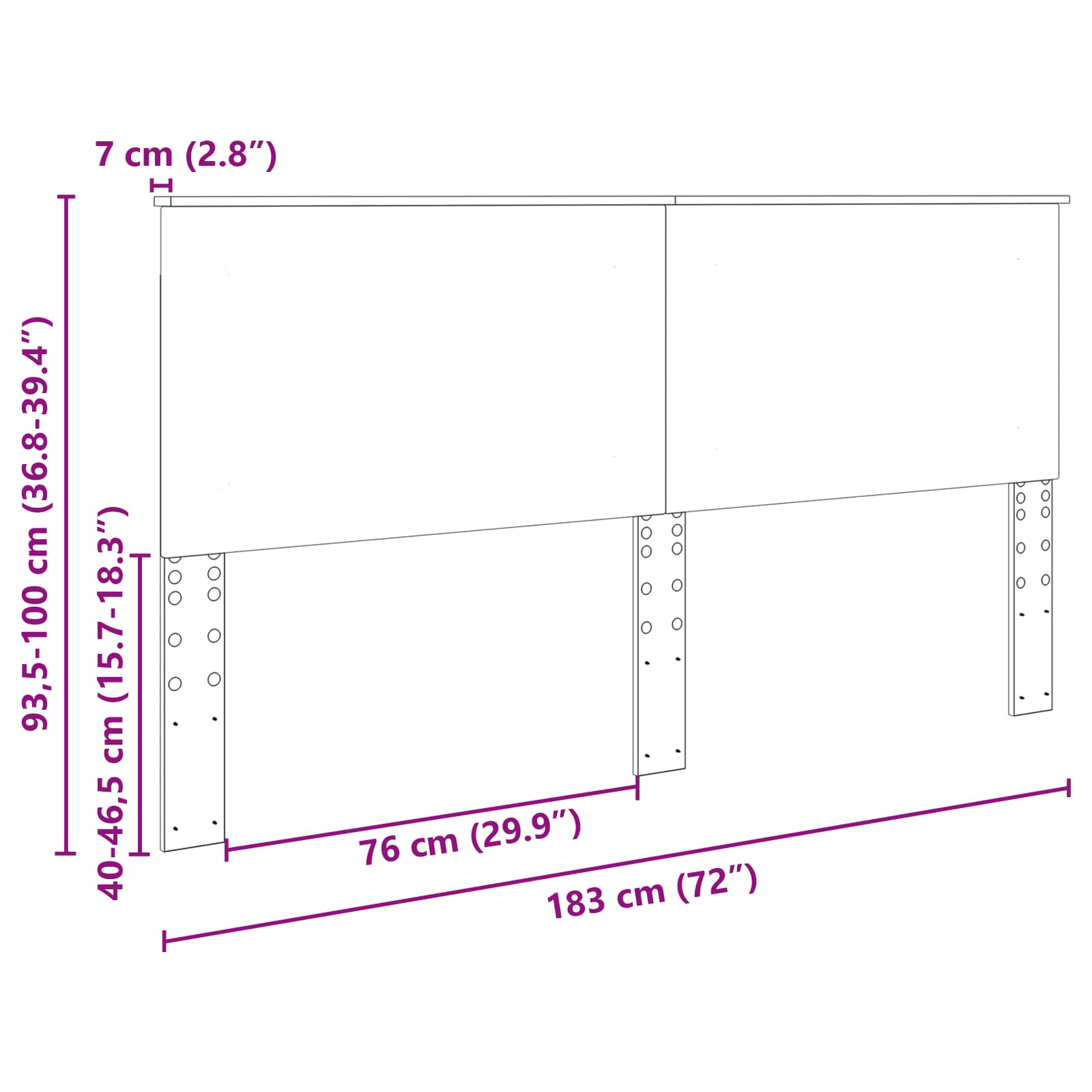 Tête de lit Chêne fumé 180 cm Bois d'ingénierie - XIOS