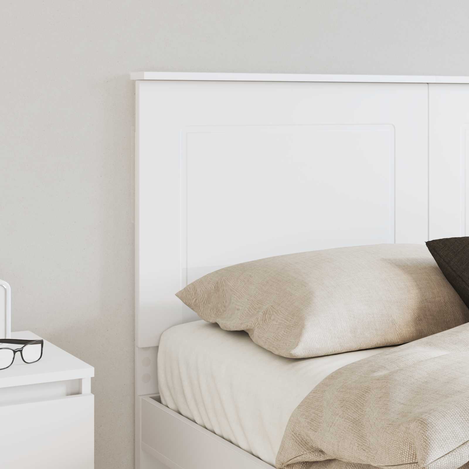Tête de lit avec tête de lit Blanc 140 cm Bois d'ingénierie - XIOS