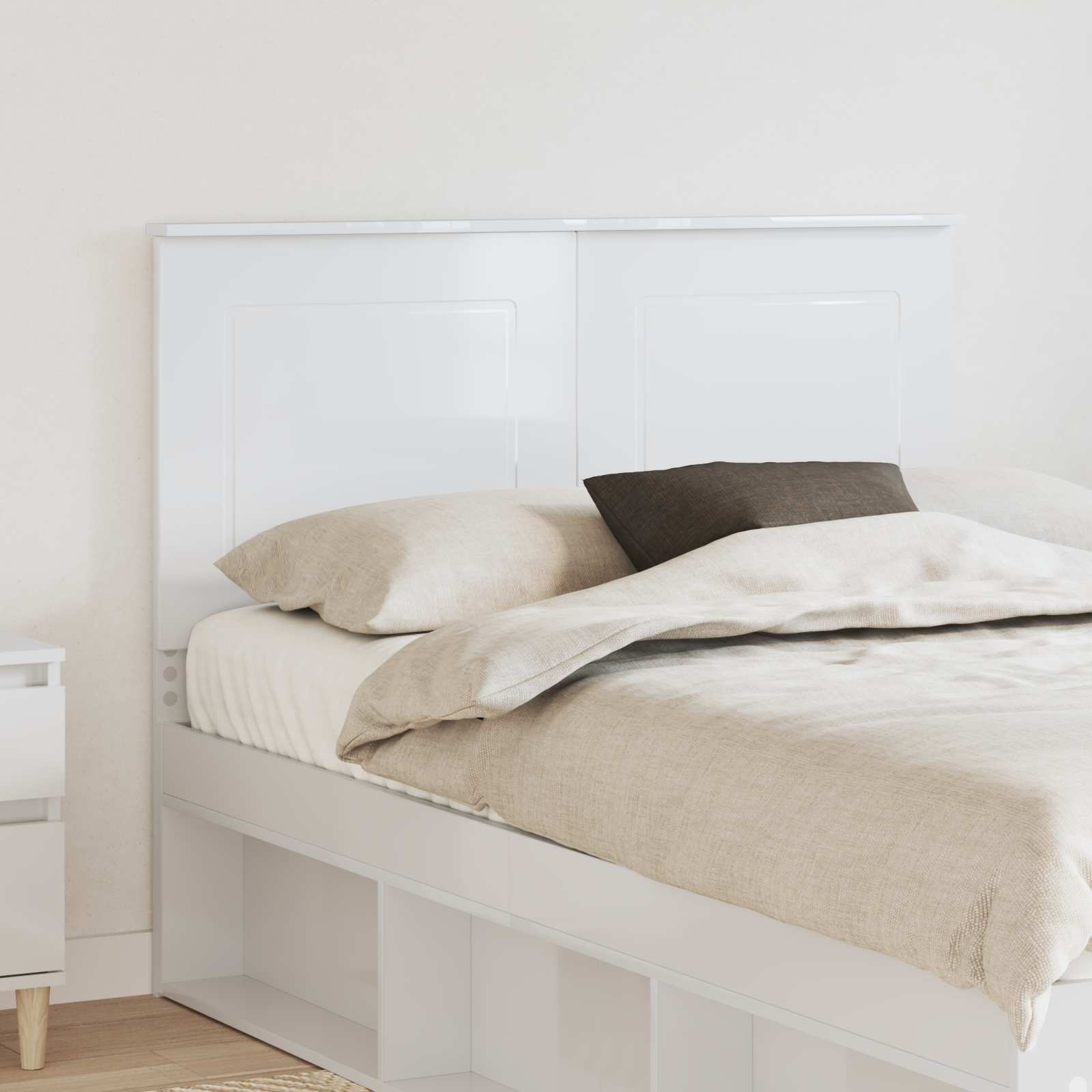 Tête de lit Blanc brillant 120 cm Bois d'ingénierie - XIOS