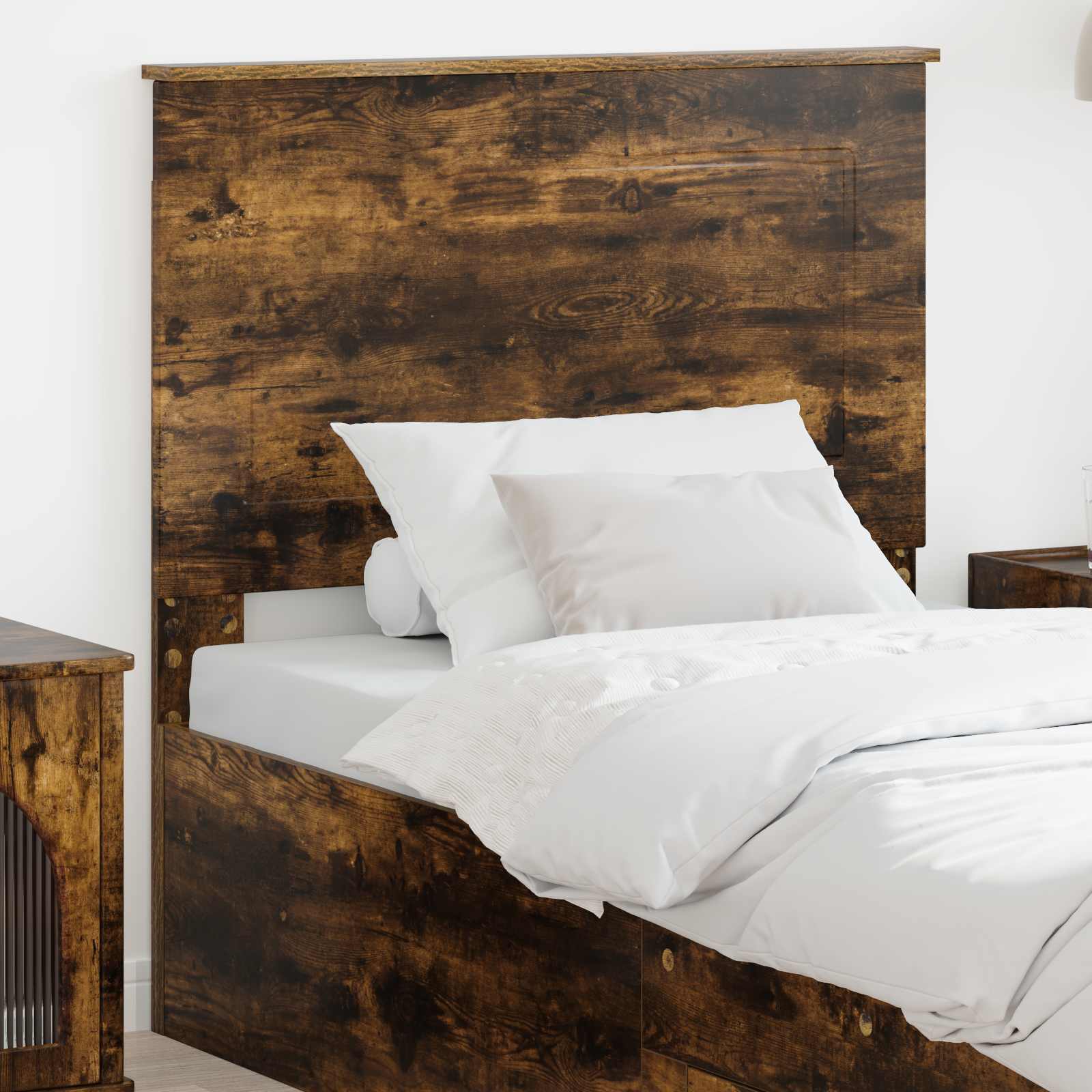 Tête de lit avec tête de lit Chêne fumé 90 cm Bois d'ingénierie - XIOS