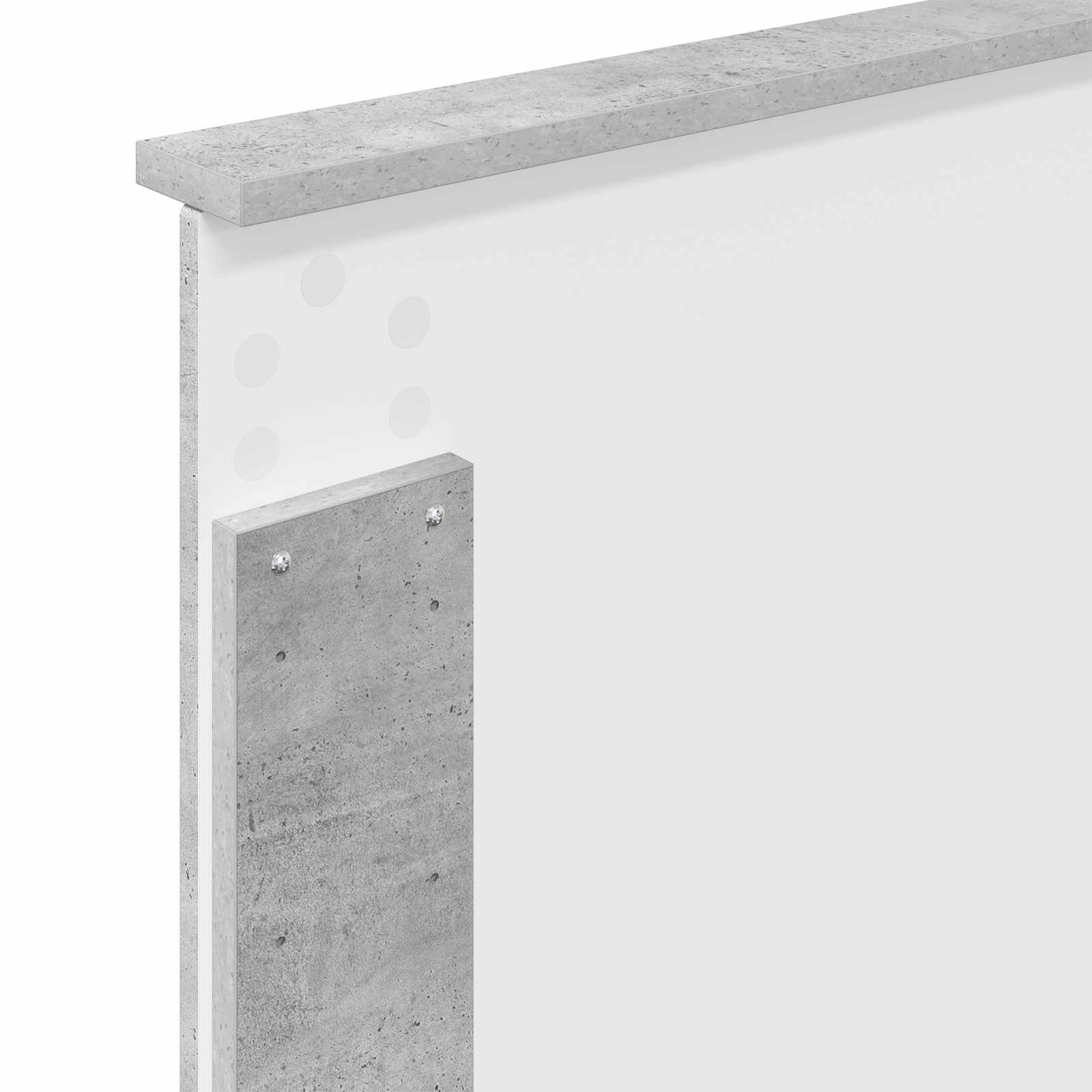 Tête de lit Gris Béton 100 cm Bois d’ingénierie - XIOS