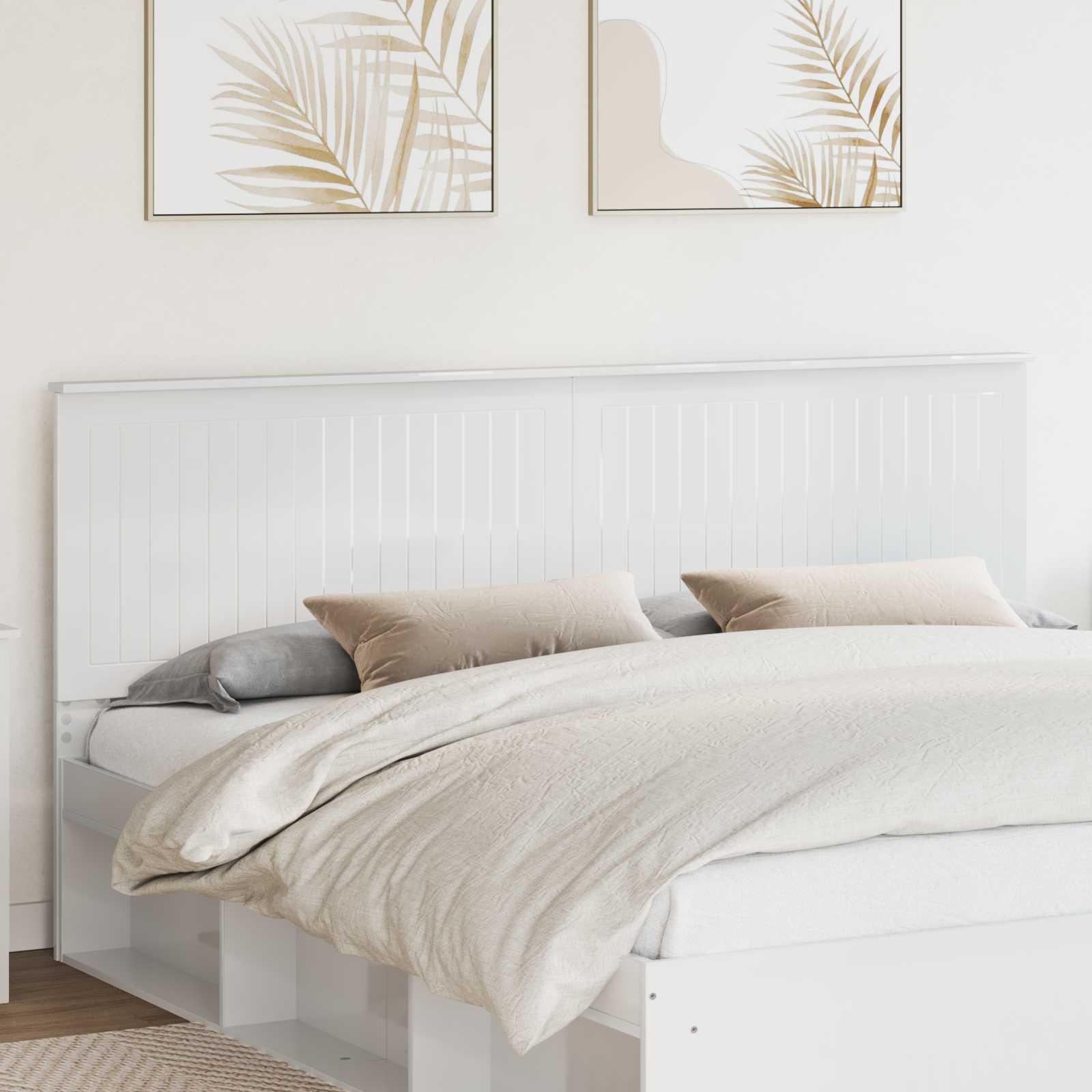 Tête de lit Blanc Brillant 200 cm Bois d'ingénierie - XIOS