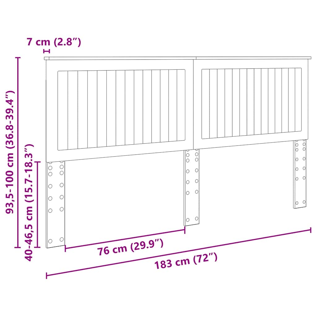 Tête de lit Chêne noir 180 cm Bois d'ingénierie - XIOS