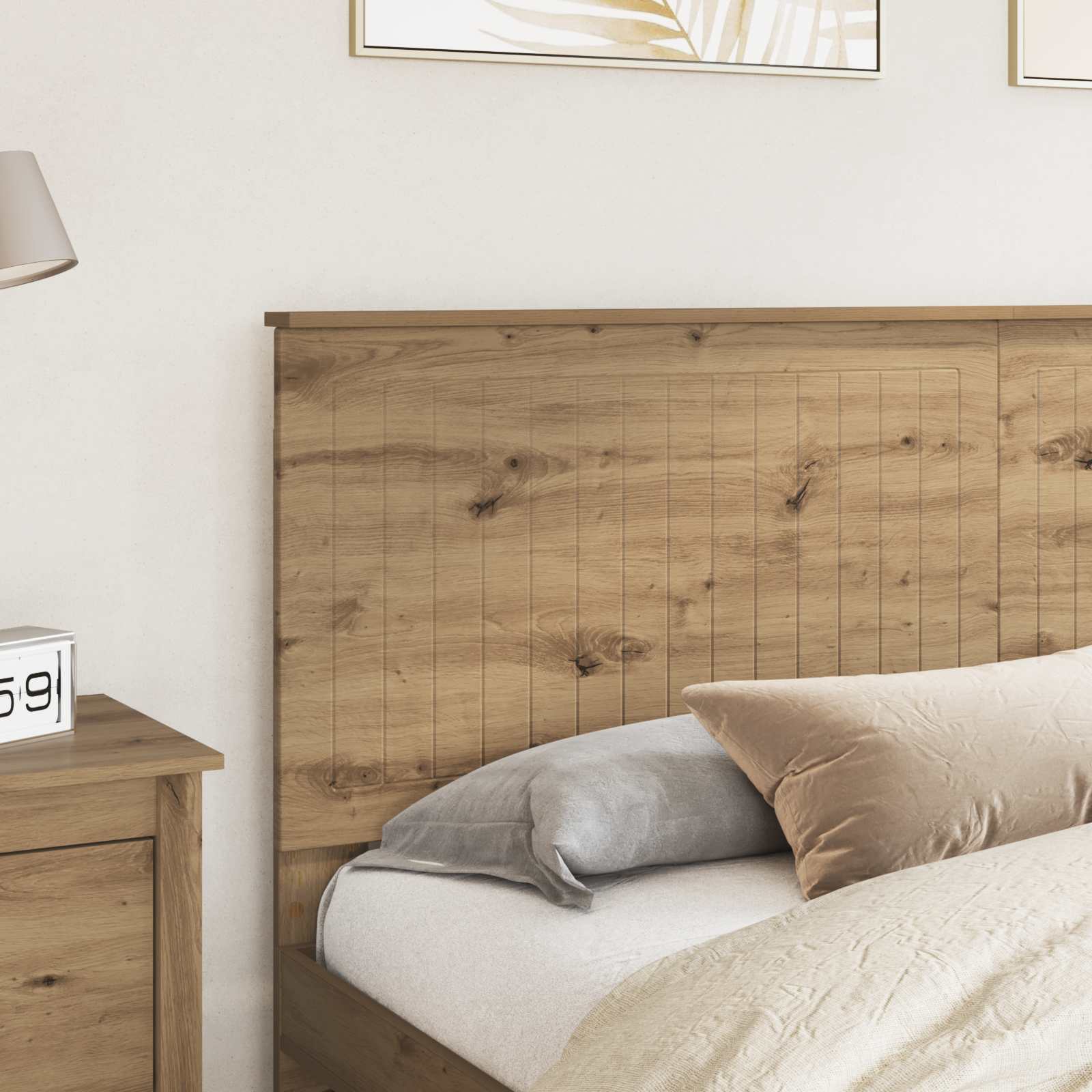Tête de lit Chêne artisanal 180 cm Bois d'ingénierie - XIOS