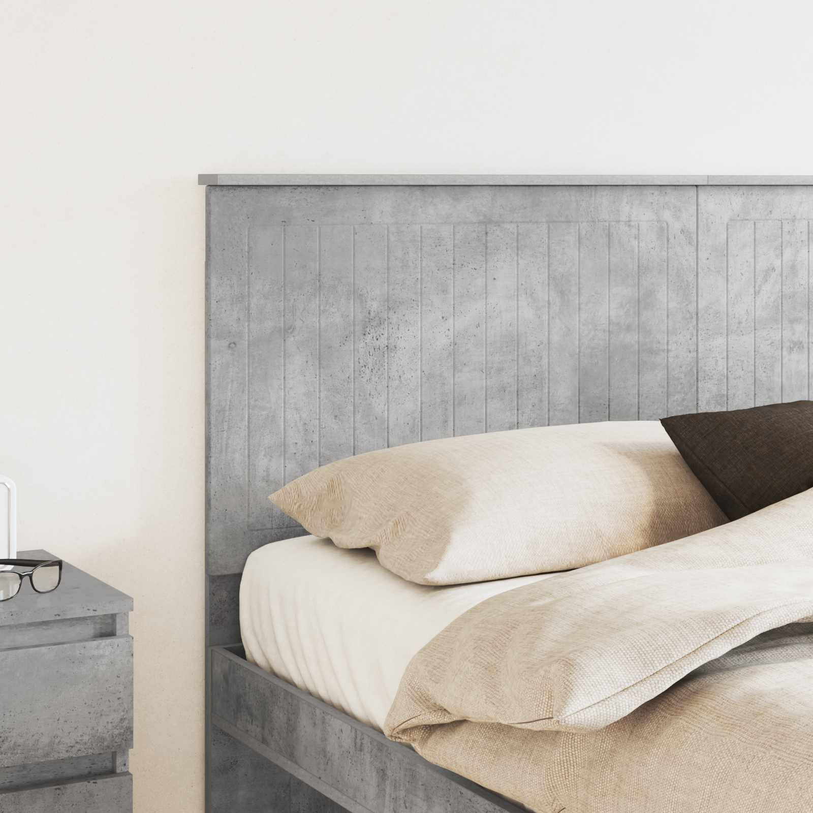 Tête de lit Gris béton 160 cm Bois d'ingénierie - XIOS