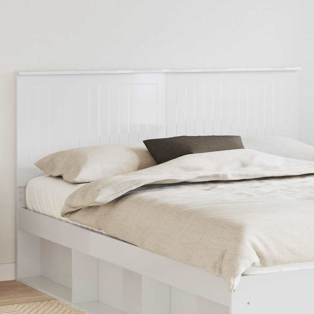 Tête de lit Blanc Brillant 160 cm Bois d'ingénierie - XIOS