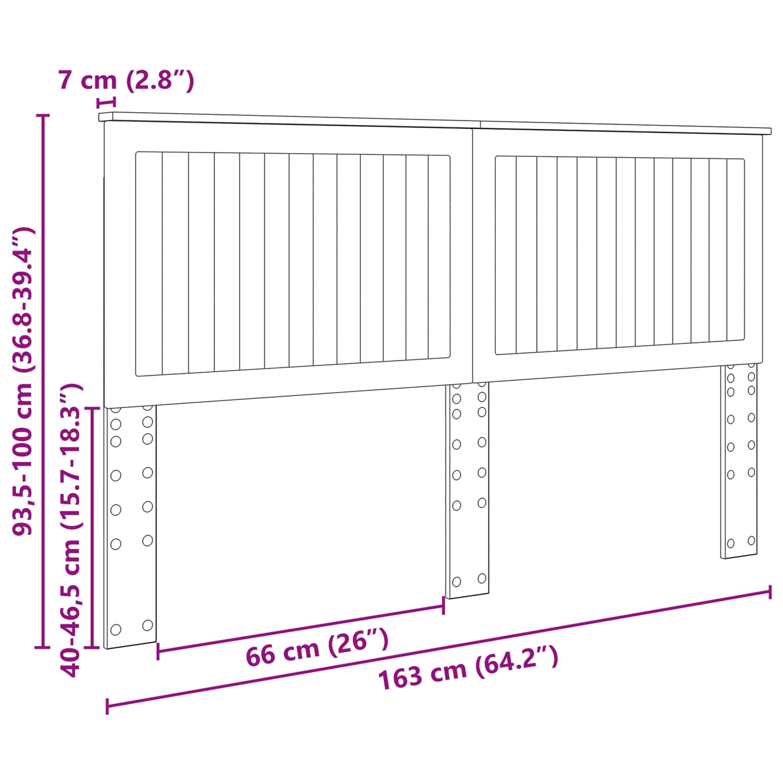 Tête de lit Chêne fumé 160 cm Bois d'ingénierie - XIOS