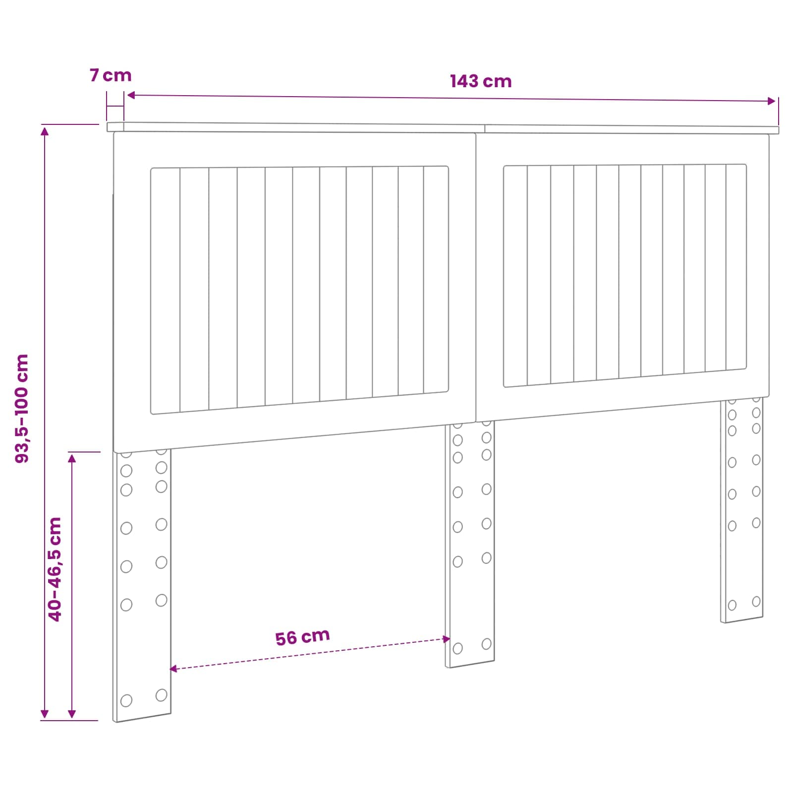 Tête de lit Chêne Sonoma 140 cm Bois d'ingénierie - XIOS