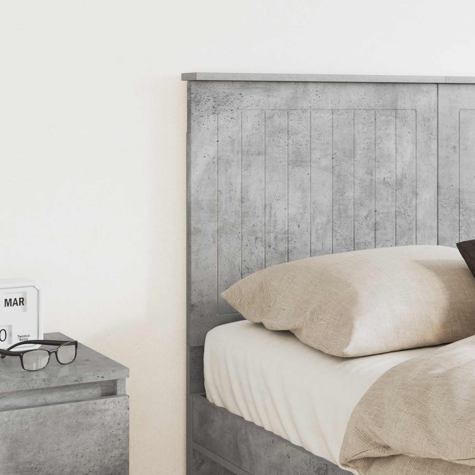 Tête de lit Gris béton 135 cm Bois d'ingénierie - XIOS