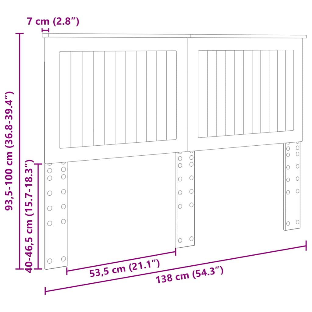 Tête de lit Bois Ancien 135 cm Bois d'ingénierie - XIOS