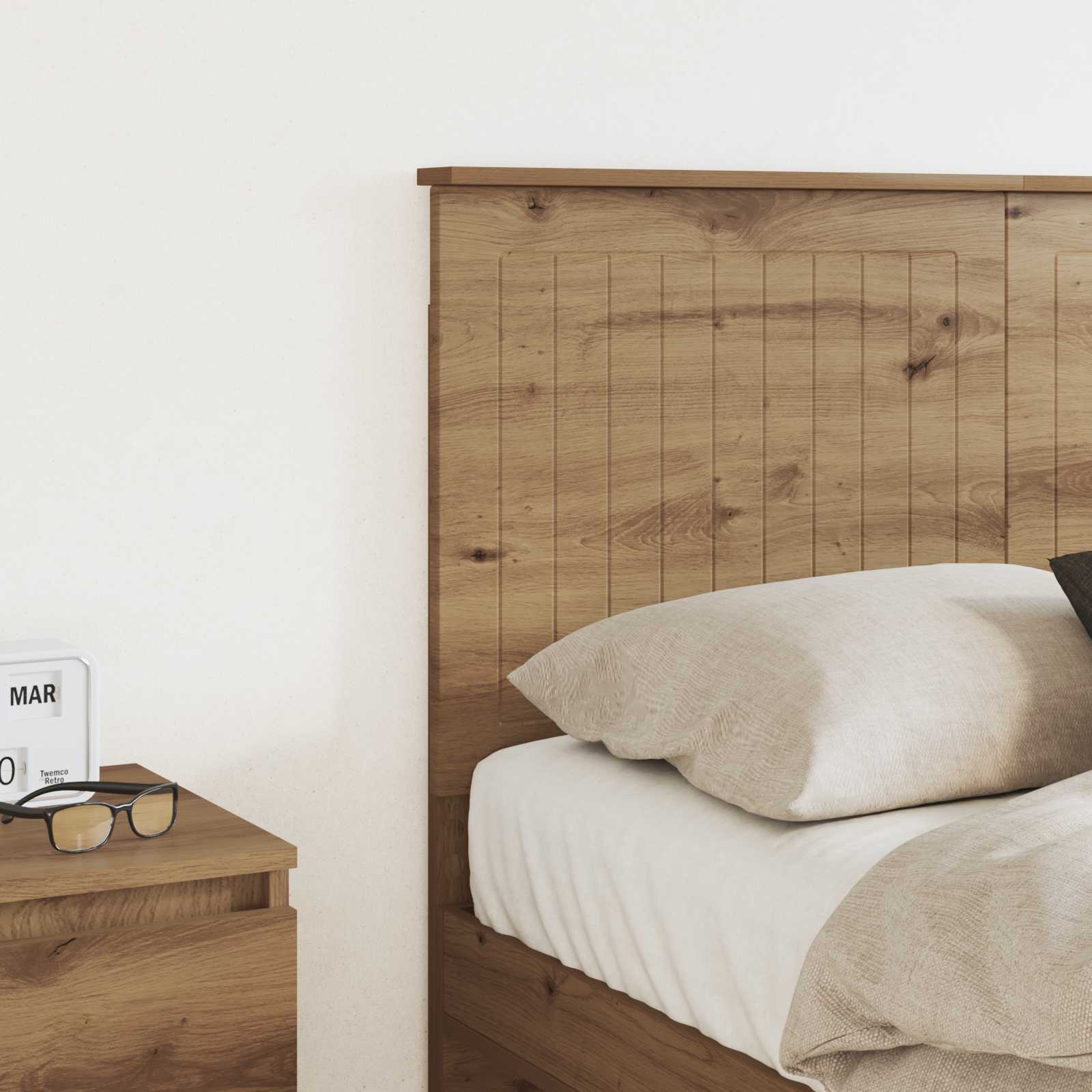 Tête de lit Chêne artisanal 135 cm Bois d'ingénierie - XIOS