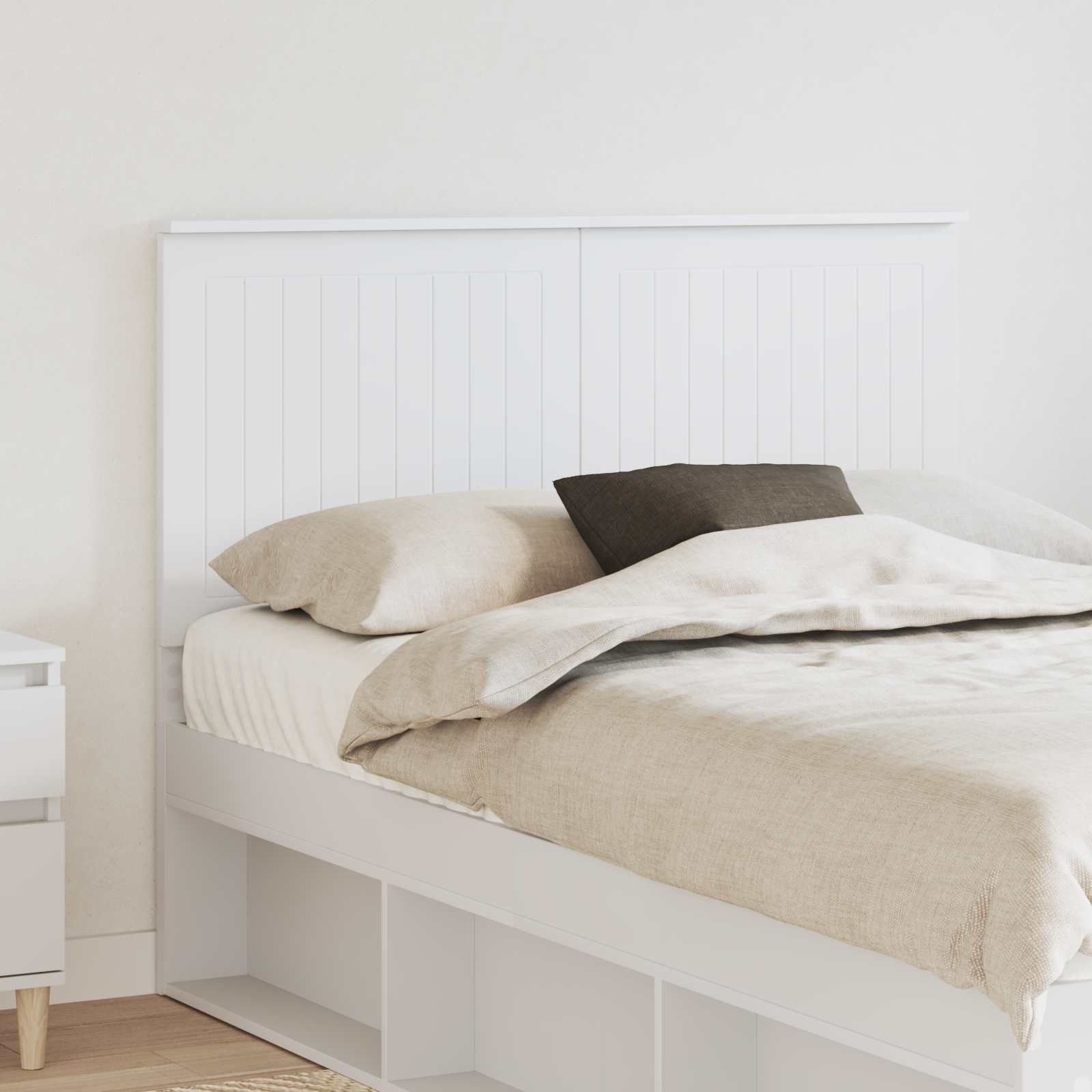 Tête de lit avec tête de lit Blanc 120 cm Bois d'ingénierie - XIOS