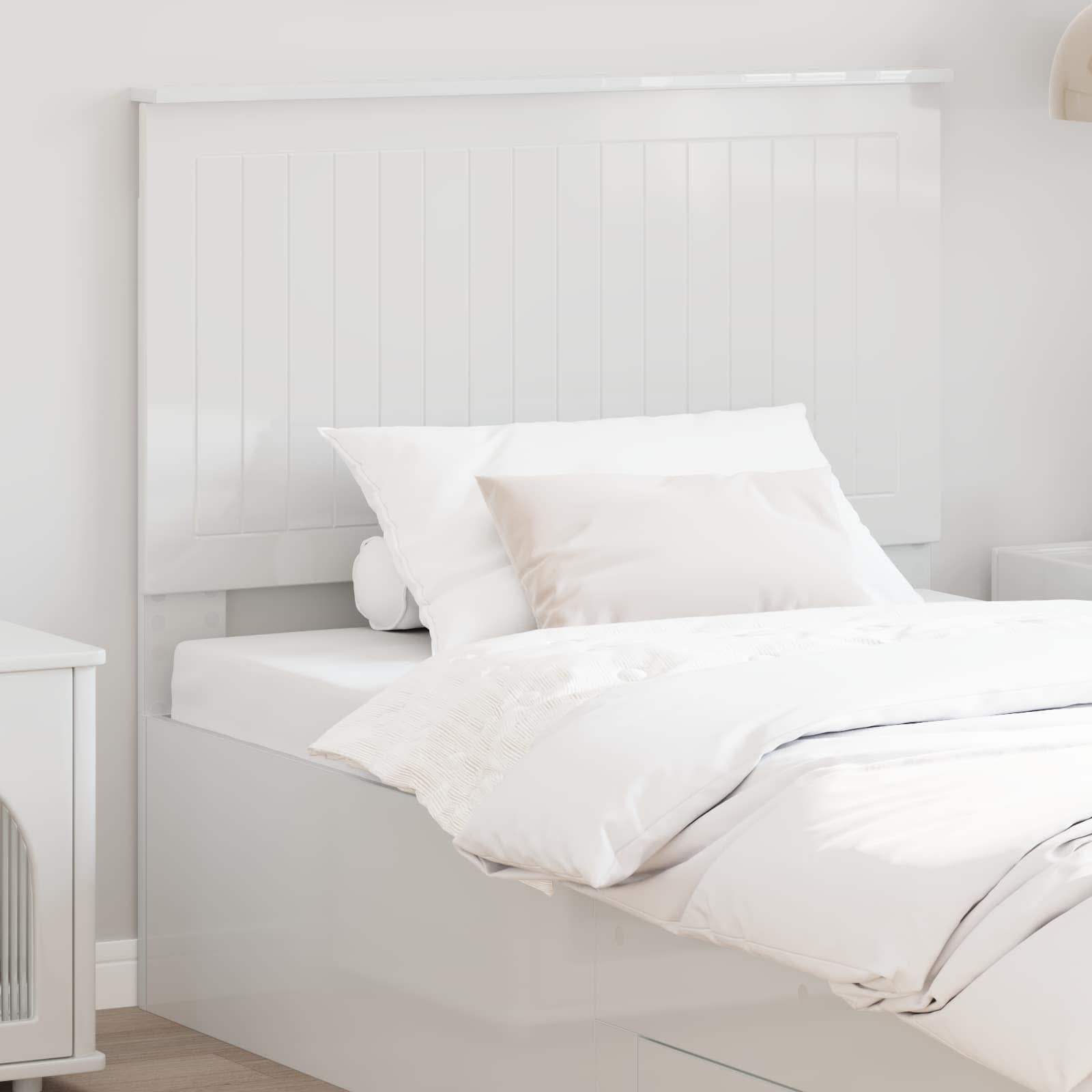 Tête de lit Blanc Brillant 100 cm Bois d'ingénierie - XIOS