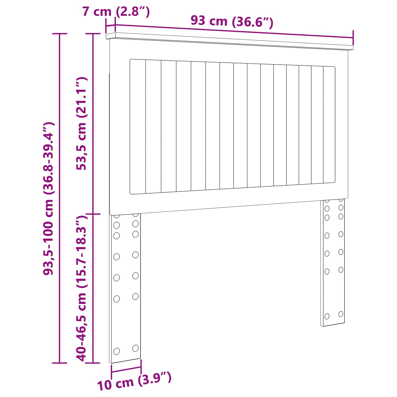 Tête de lit avec tête de lit Gris béton 90 cm Bois d'ingénierie - XIOS