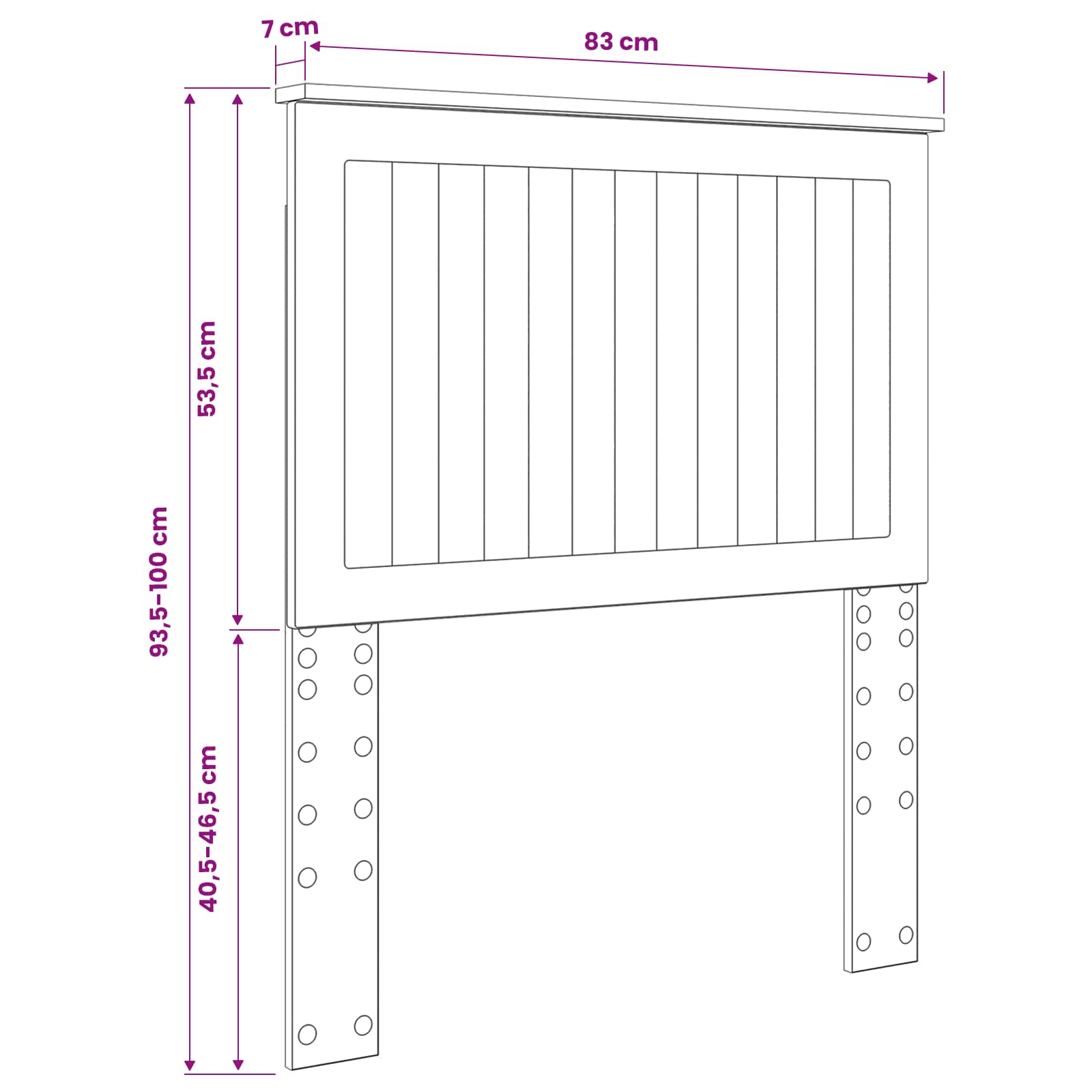 Tête de lit avec tête de lit Gris béton 80 cm Bois d'ingénierie - XIOS