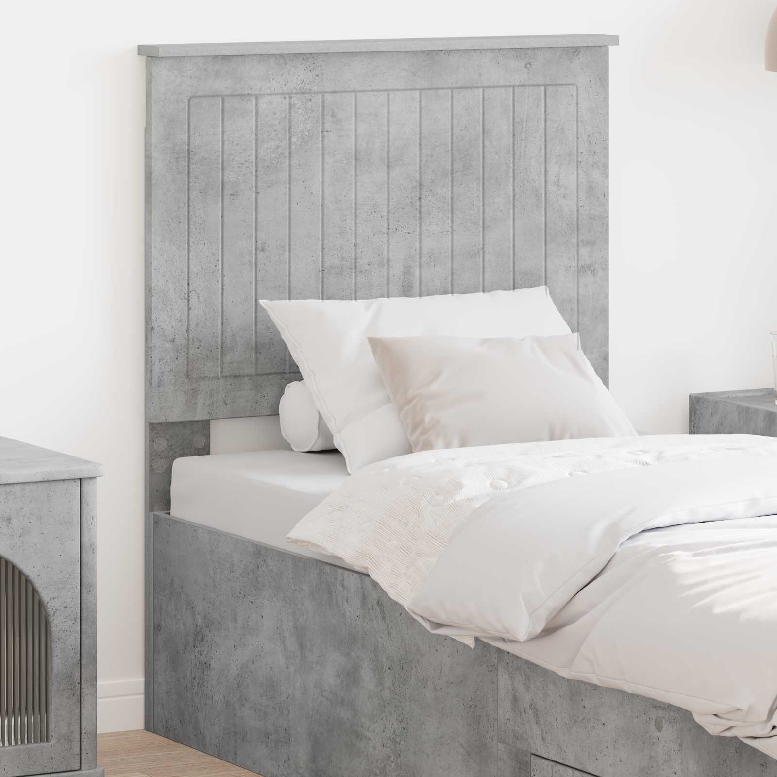 Tête de lit avec tête de lit Gris béton 75 cm Bois d'ingénierie - XIOS