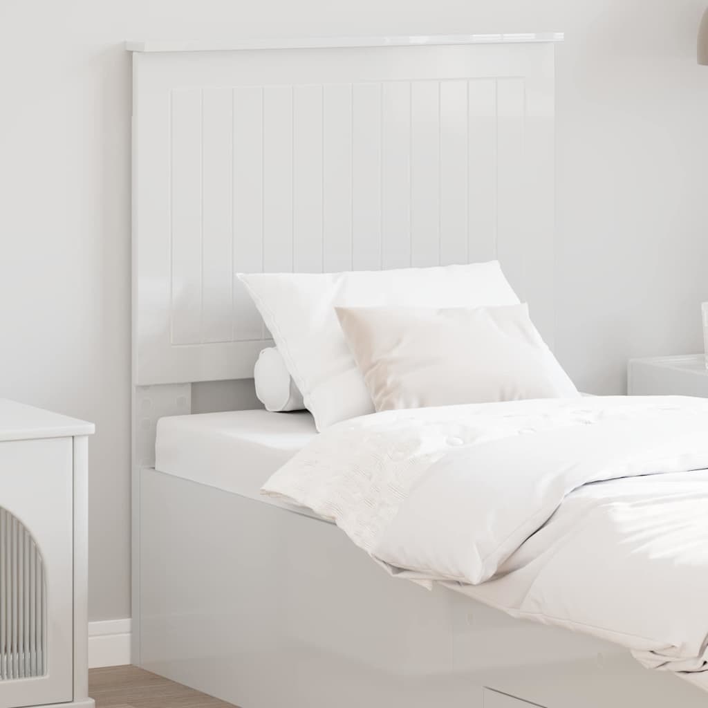 Tête de lit Blanc Brillant 75 cm Bois d'ingénierie - XIOS