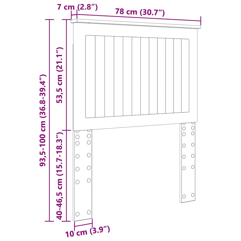 Tête de lit Blanc Brillant 75 cm Bois d'ingénierie - XIOS