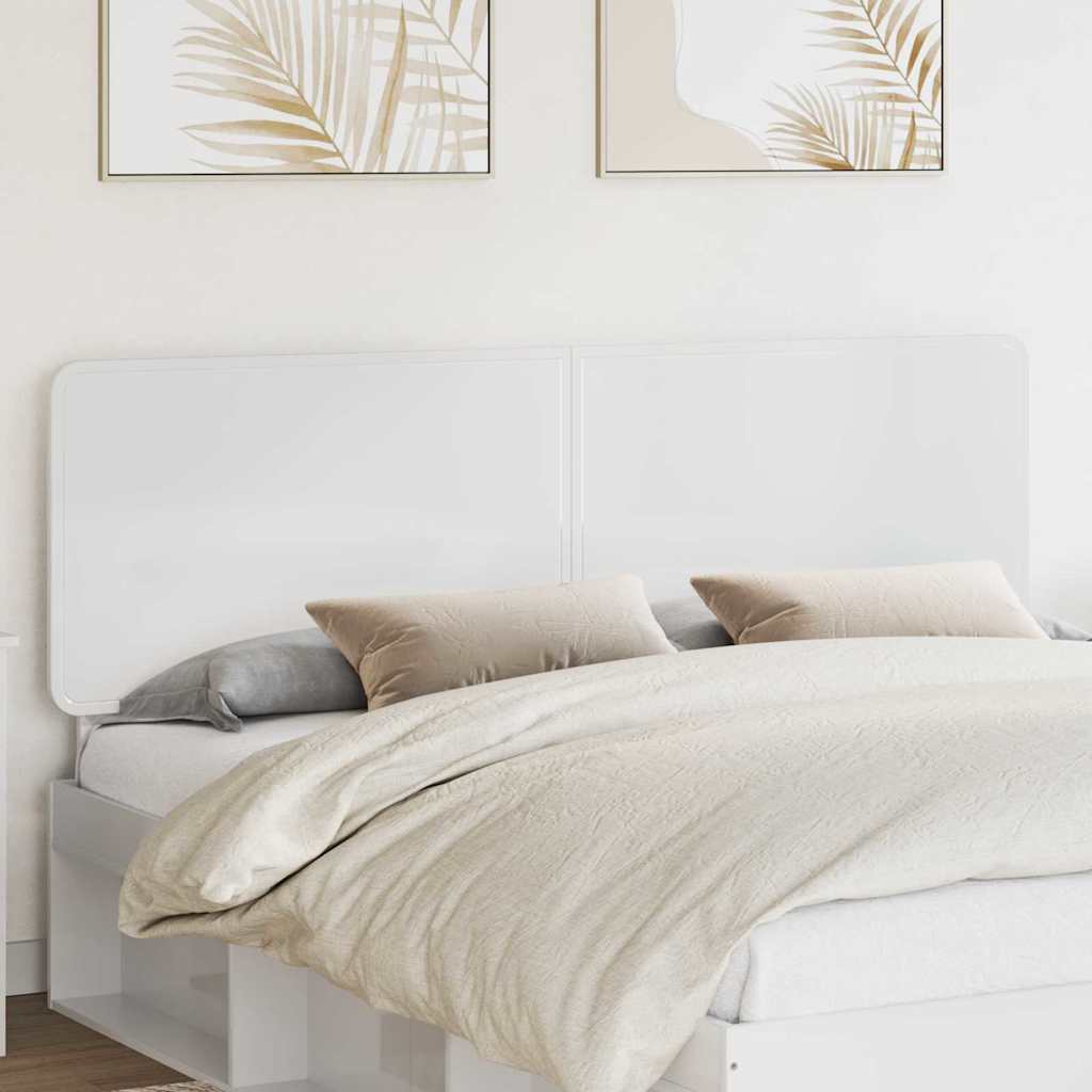 Tête de lit Blanc Brillant 200 cm Bois d'ingénierie - XIOS