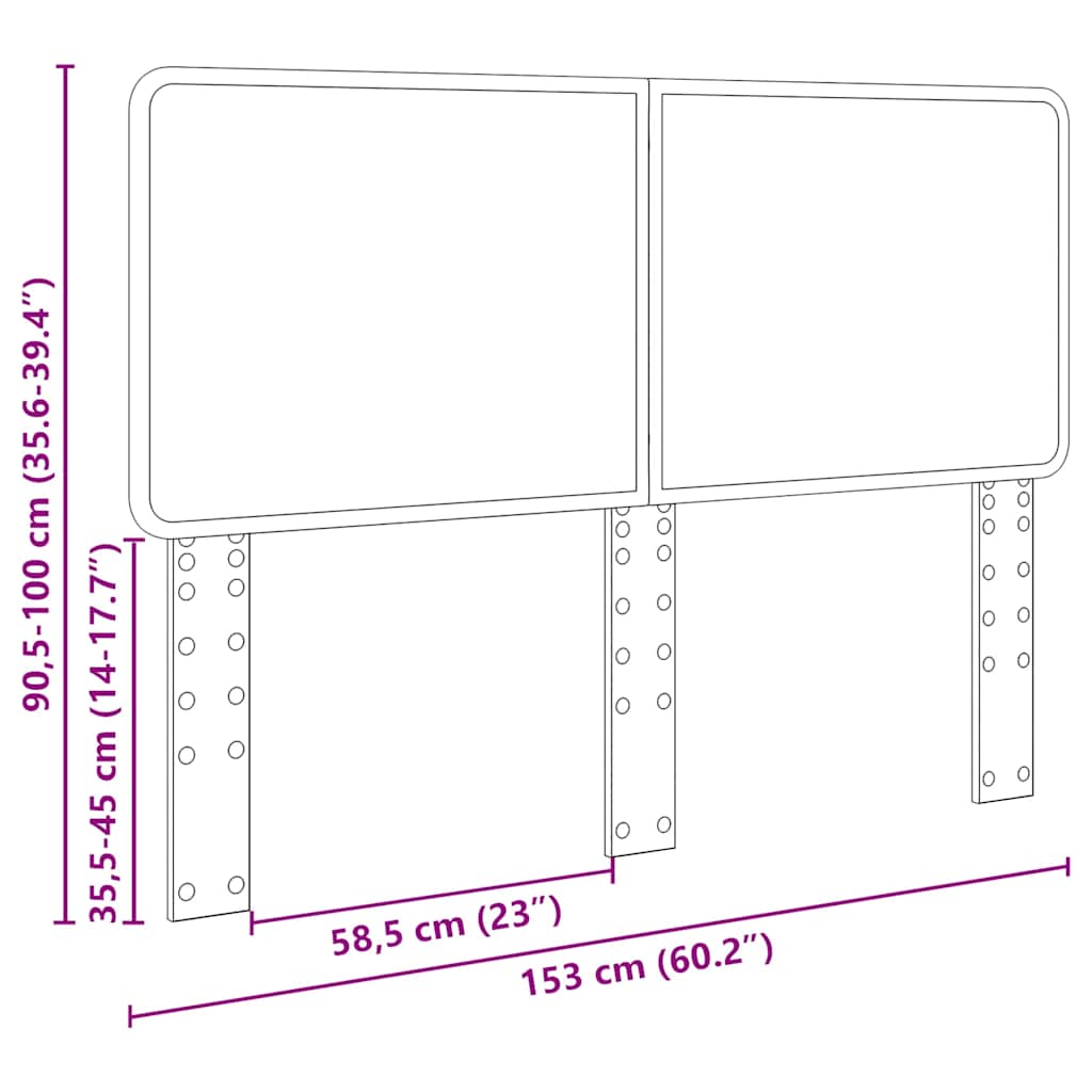 Tête de lit Chêne noir 150 cm Bois d'ingénierie - XIOS