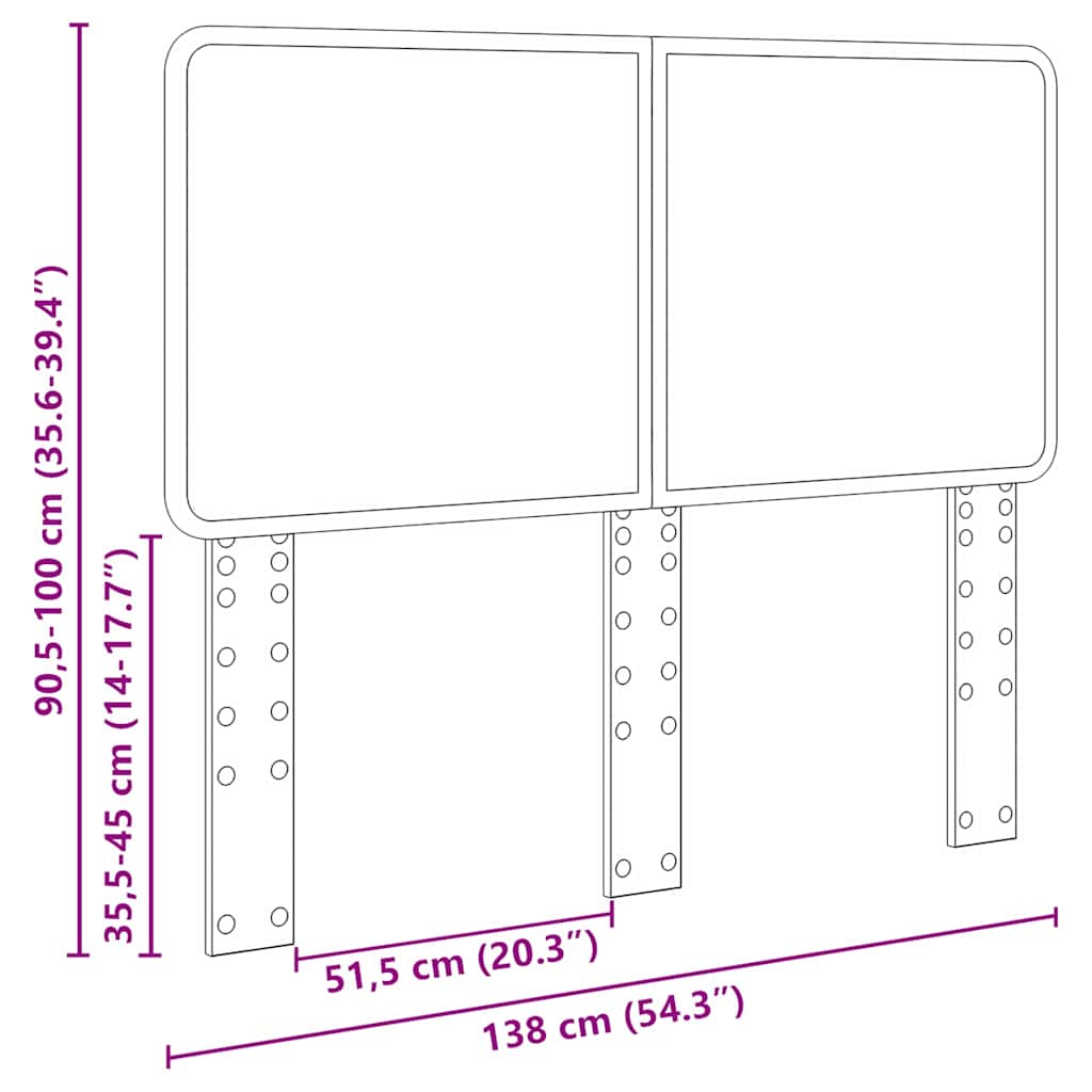 Tête de lit Chêne Sonoma 135 cm Bois d'ingénierie - XIOS
