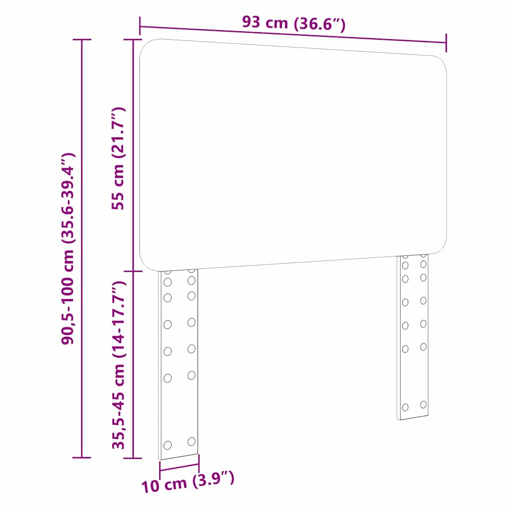 Tête de lit avec tête de lit Blanc 90 cm Bois d'ingénierie - XIOS