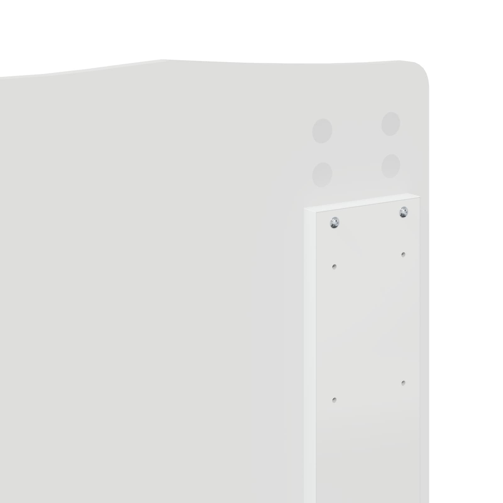 Tête de lit Blanc Brillant Bois d'ingénierie - XIOS