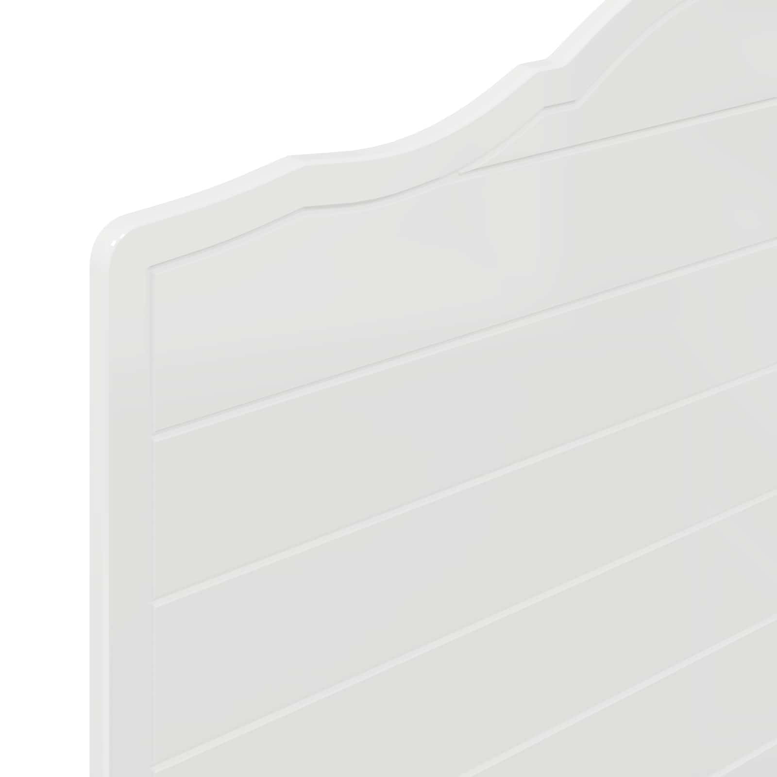 Tête de lit Blanc Brillant Bois d'ingénierie - XIOS