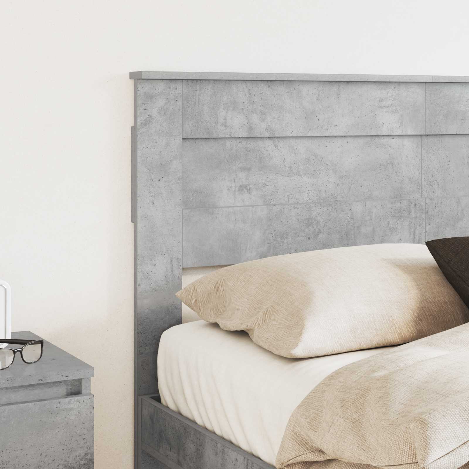 Tête de lit Gris béton 135 cm Bois d'ingénierie - XIOS
