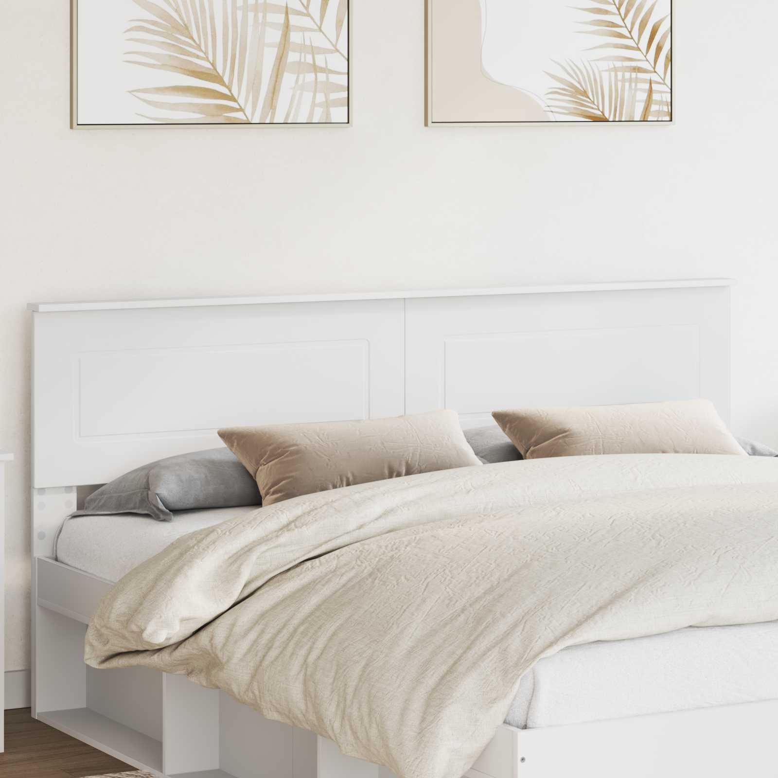 Tête de lit avec tête de lit Blanc 200 cm Bois d'ingénierie - XIOS