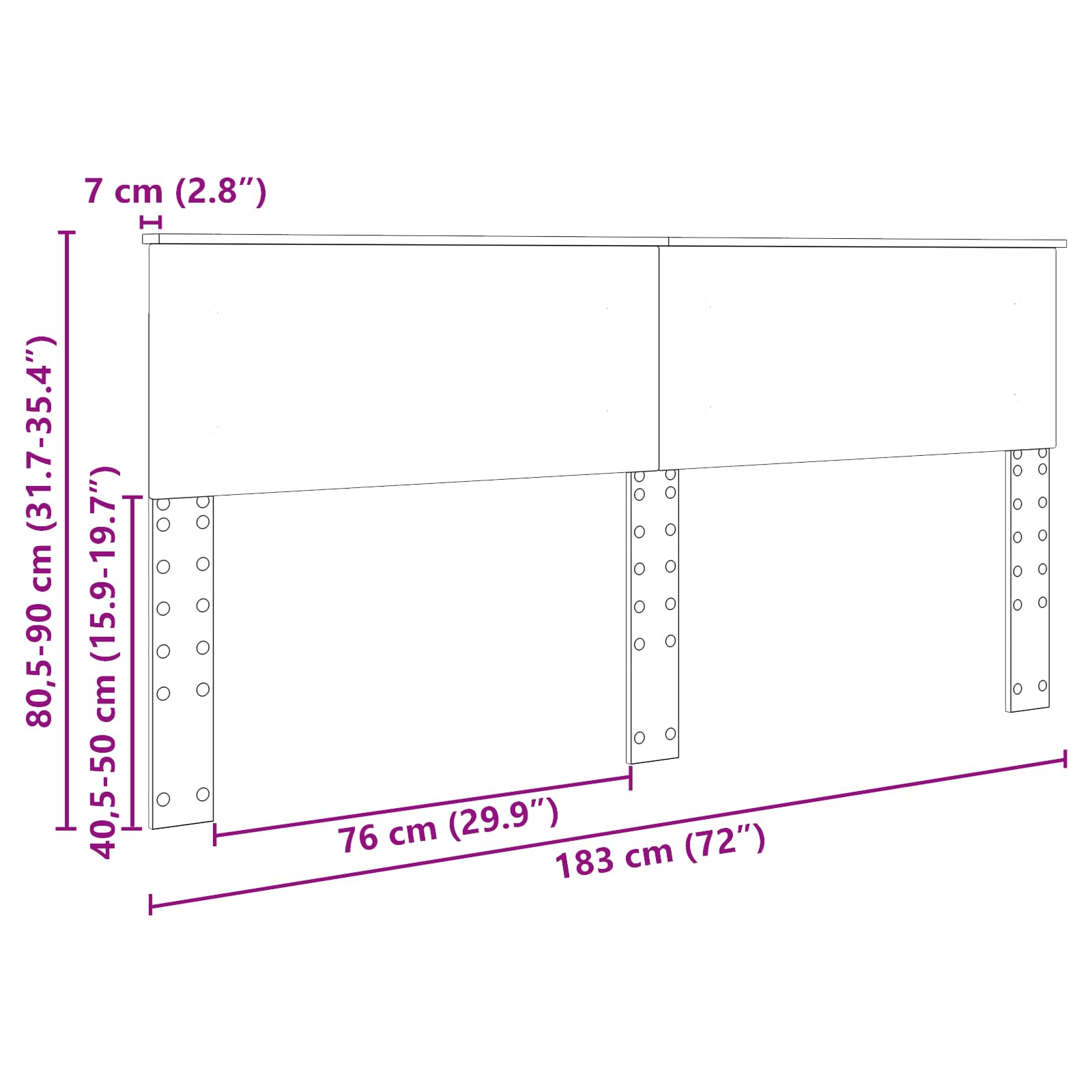 Tête de lit Gris Sonoma 180 cm Bois d'ingénierie - XIOS