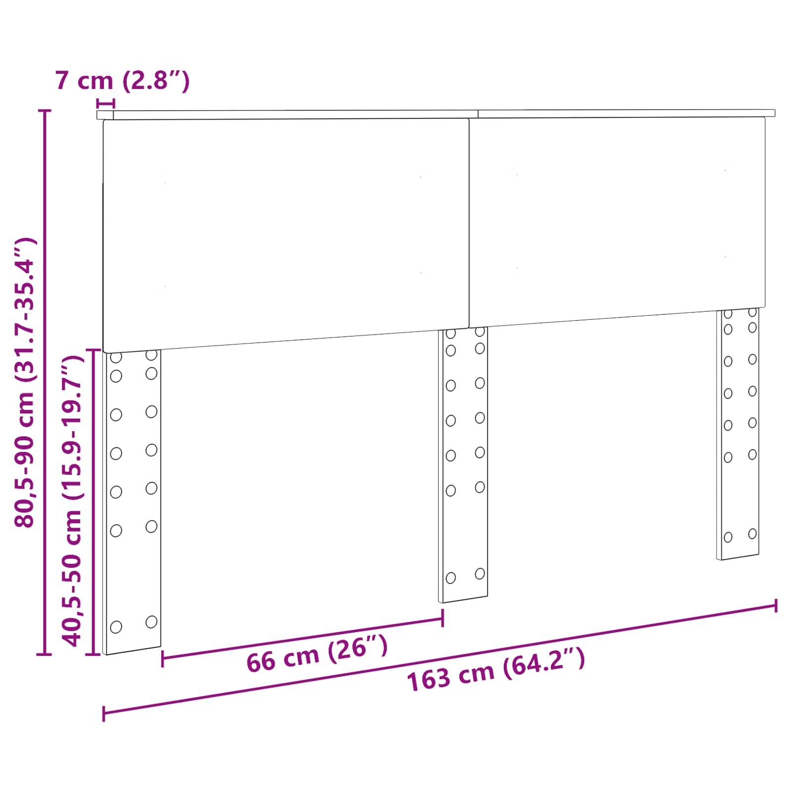 Tête de lit Chêne fumé 160 cm Bois d'ingénierie - XIOS