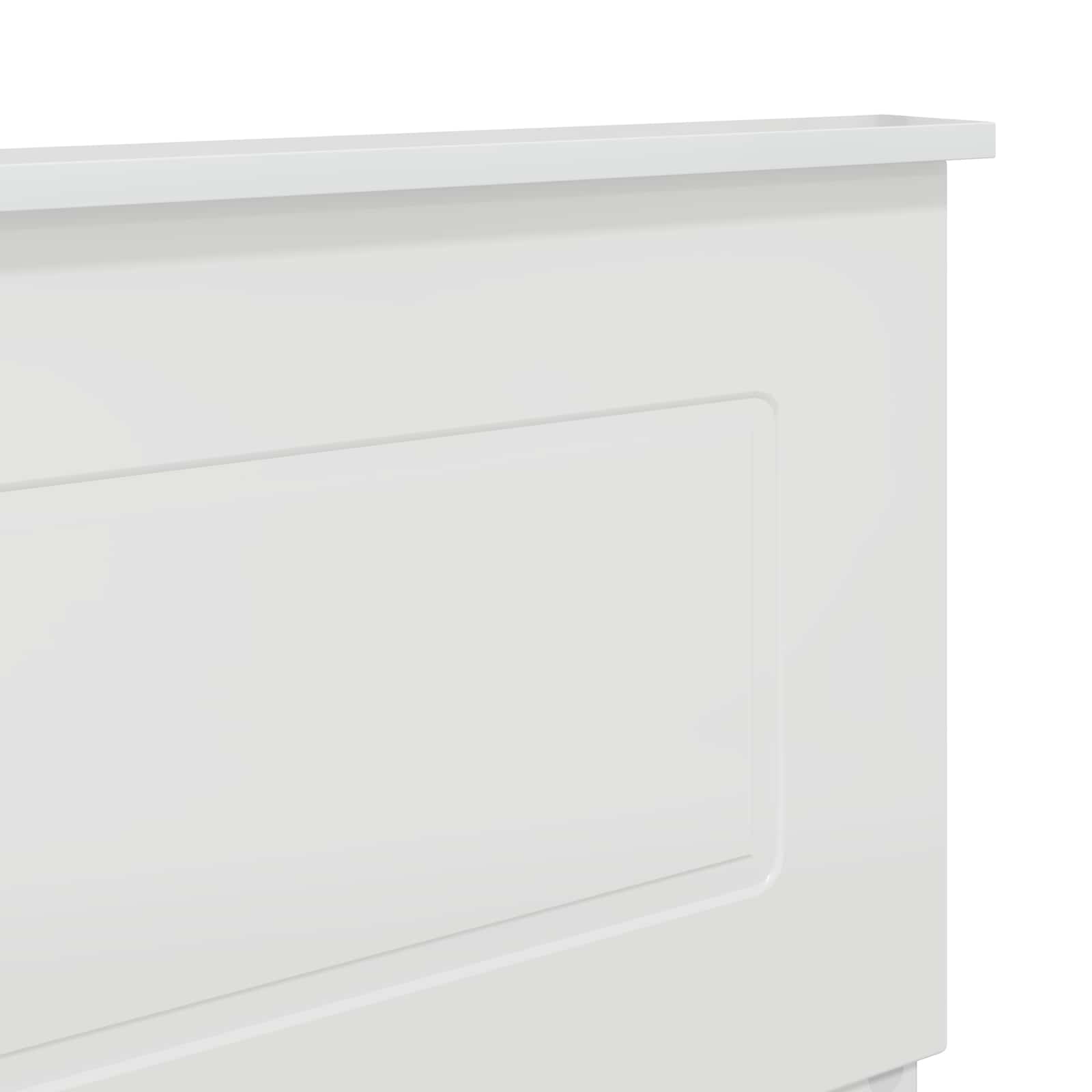 Tête de lit Blanc Brillant 135 cm Bois d'ingénierie - XIOS