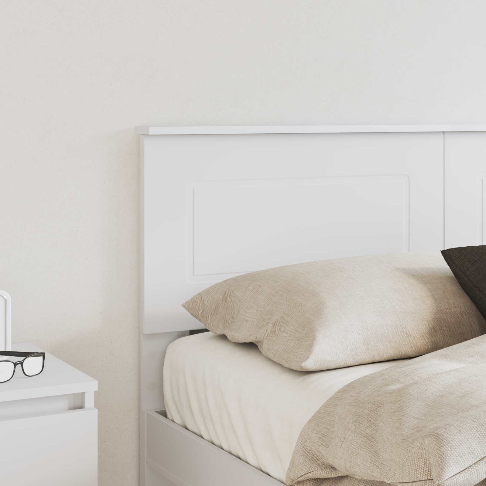 Tête de lit avec tête de lit Blanc 120 cm Bois d'ingénierie - XIOS