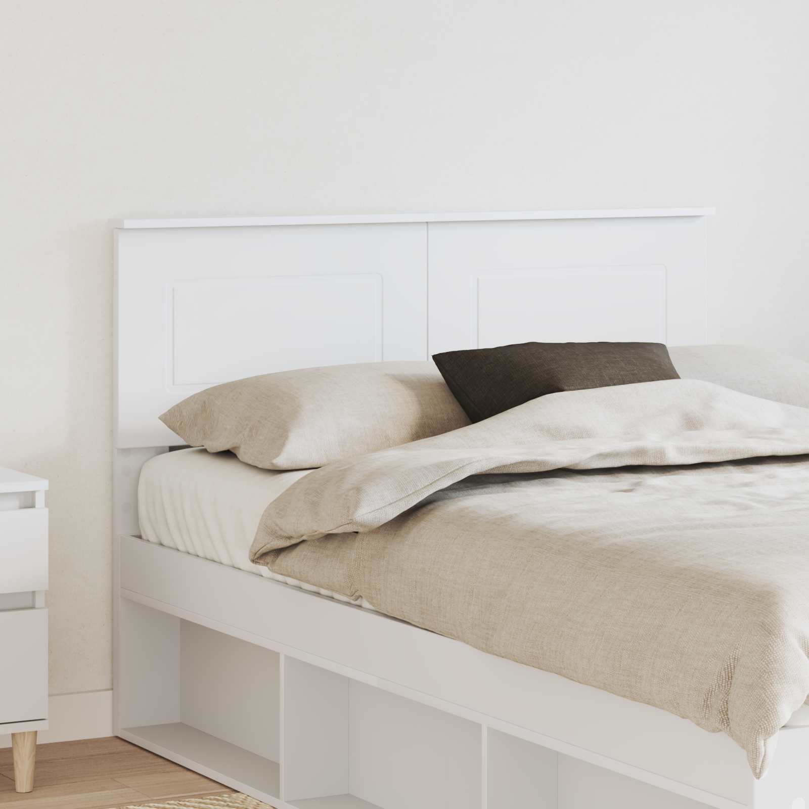 Tête de lit avec tête de lit Blanc 120 cm Bois d'ingénierie - XIOS