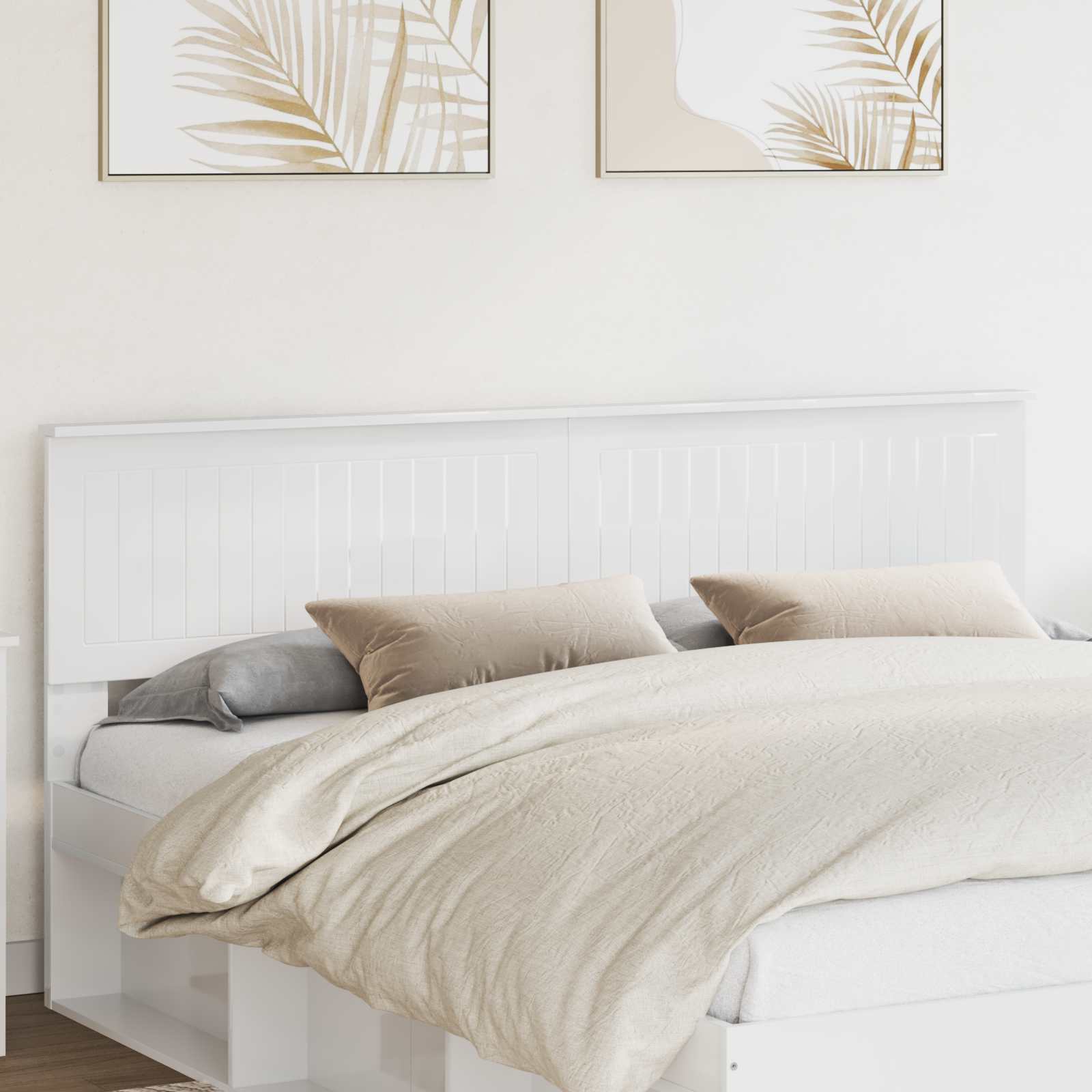 Tête de lit Blanc Brillant Bois d'ingénierie - XIOS