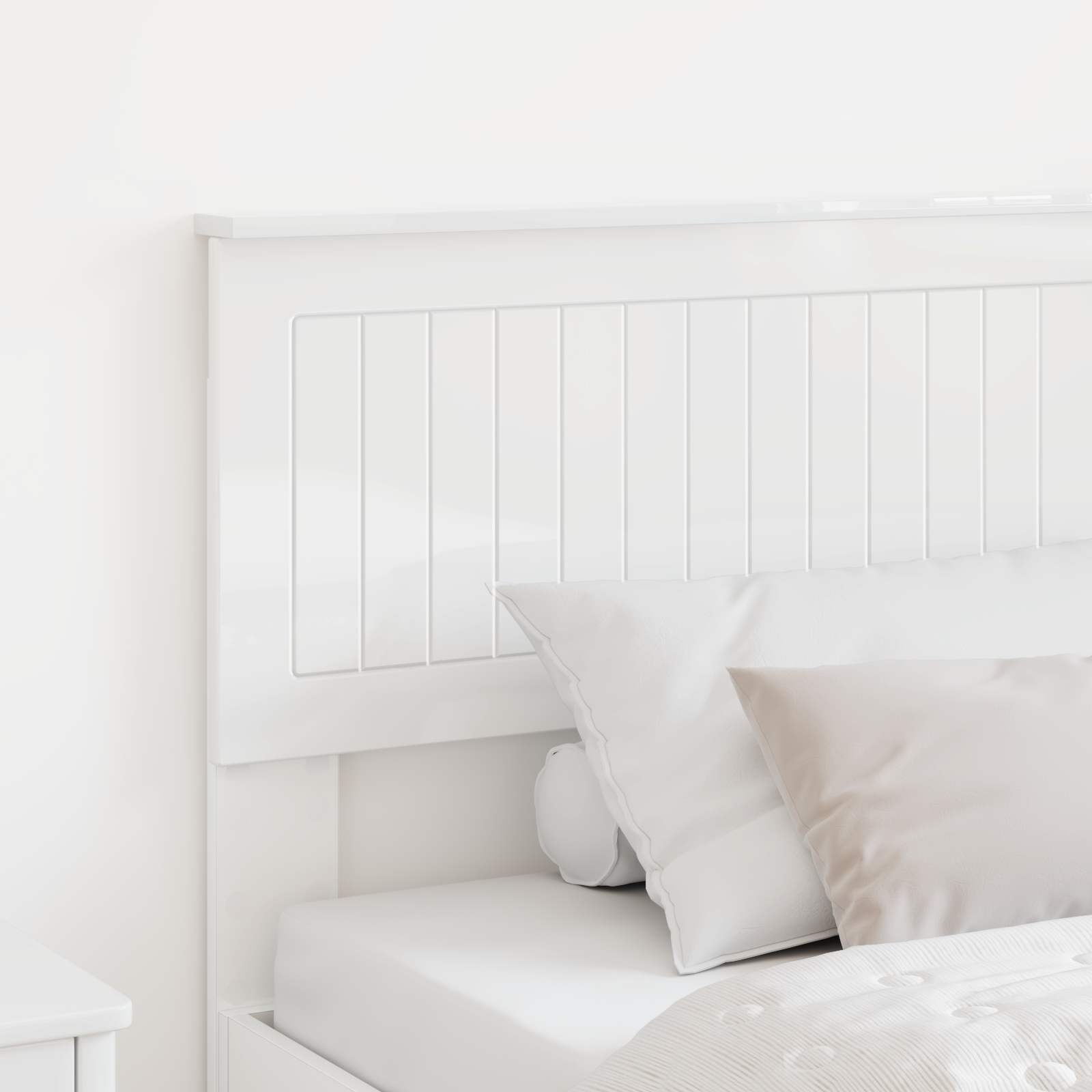 Tête de lit Blanc Brillant Bois d'ingénierie - XIOS