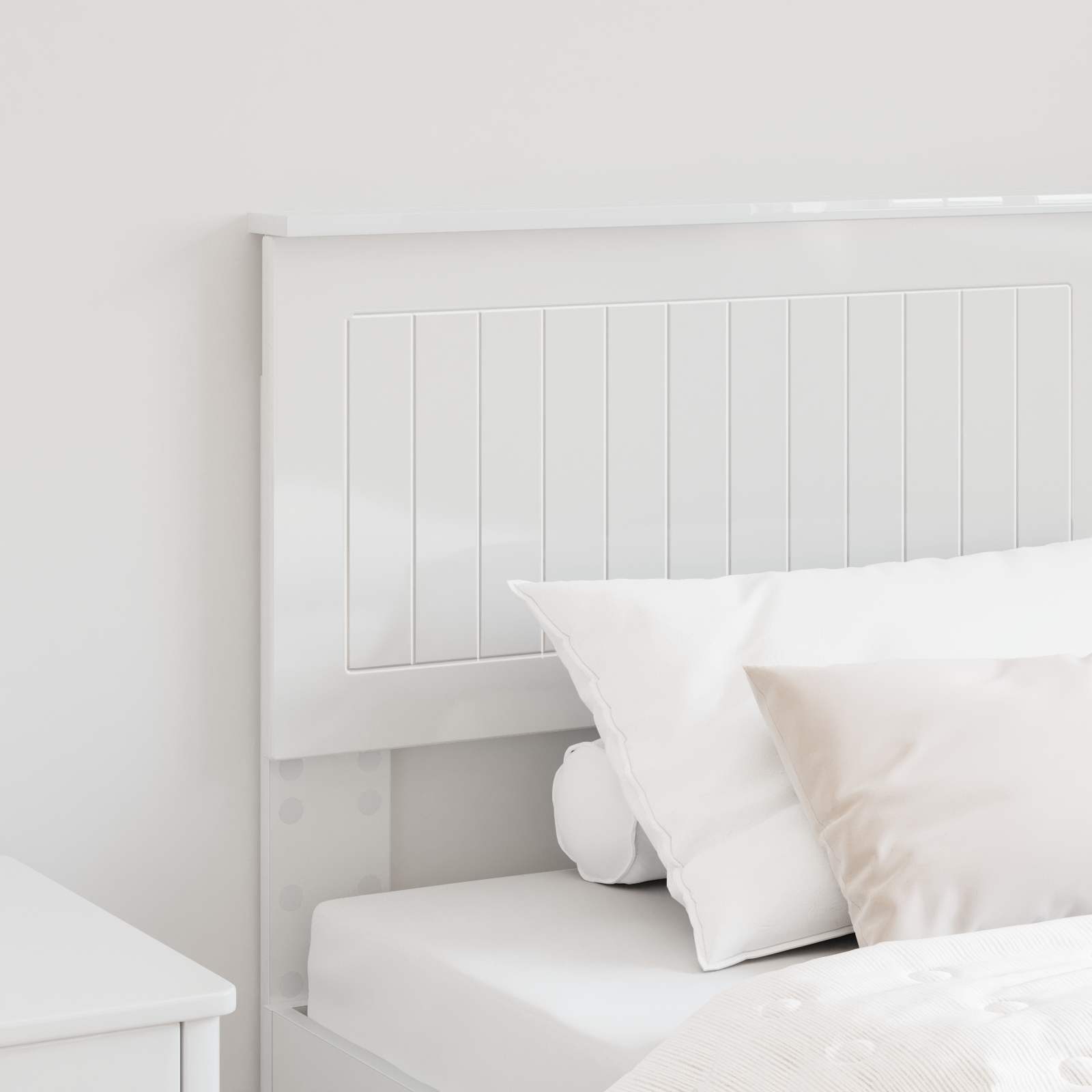Tête de lit Blanc Brillant Bois d'ingénierie - XIOS