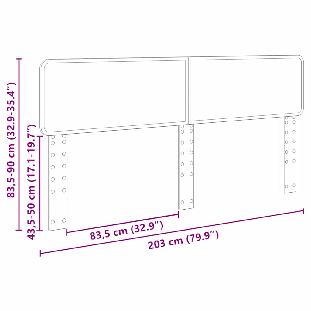 Tête de lit Chêne Sonoma 200 cm Bois d'ingénierie - XIOS