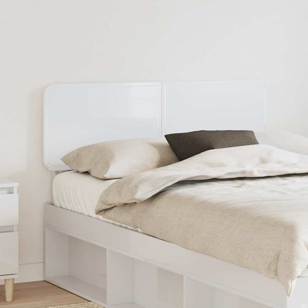 Tête de lit Blanc Brillant 135 cm Bois d'ingénierie - XIOS