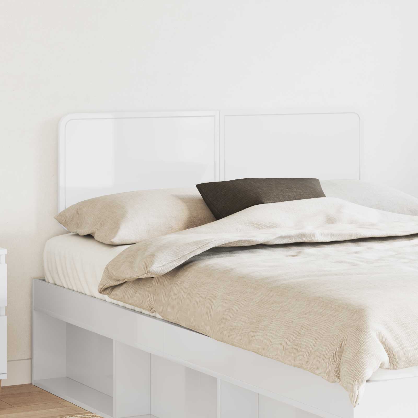 Tête de lit Blanc Brillant Bois d'ingénierie - XIOS