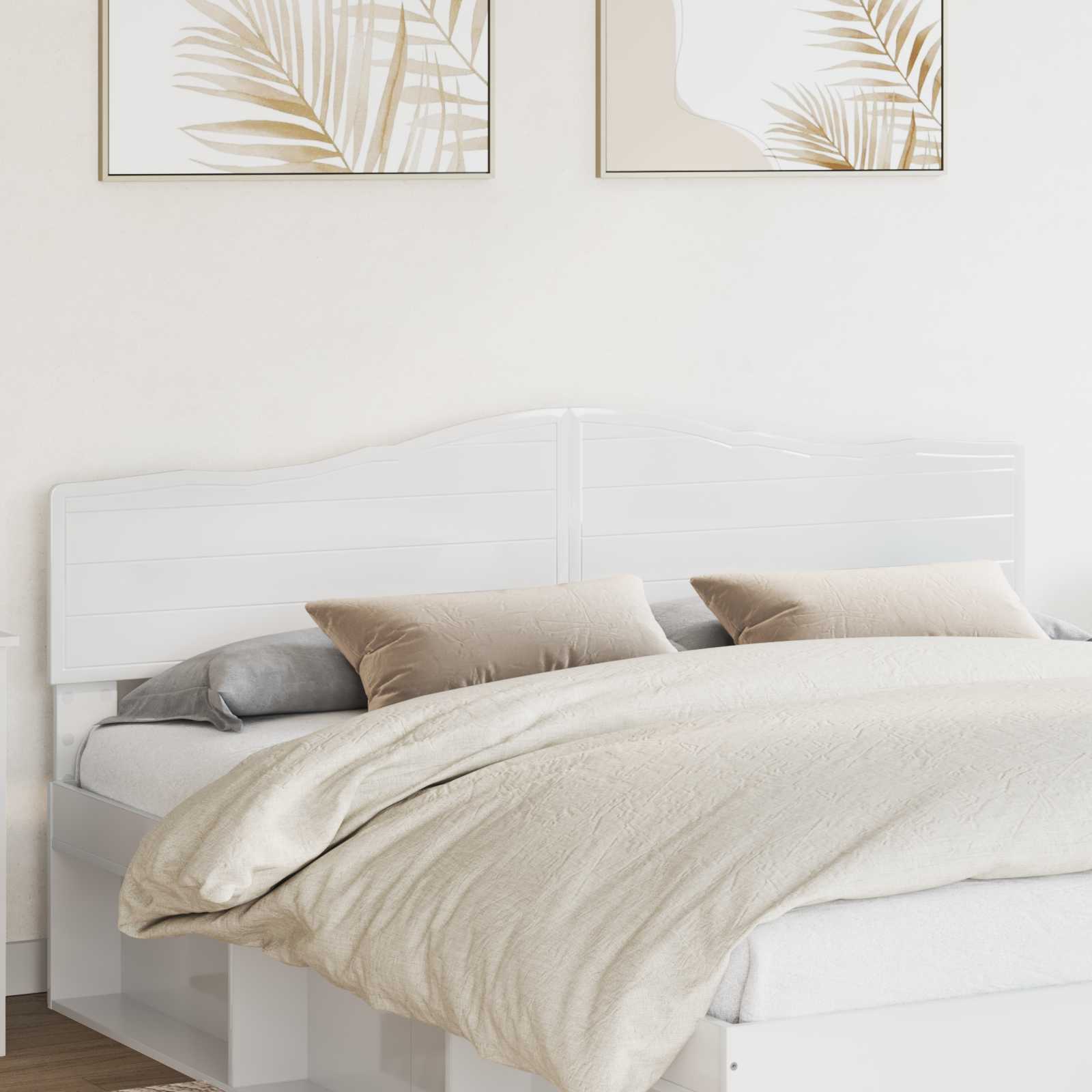 Tête de lit Blanc Brillant 200 cm Bois d'ingénierie - XIOS