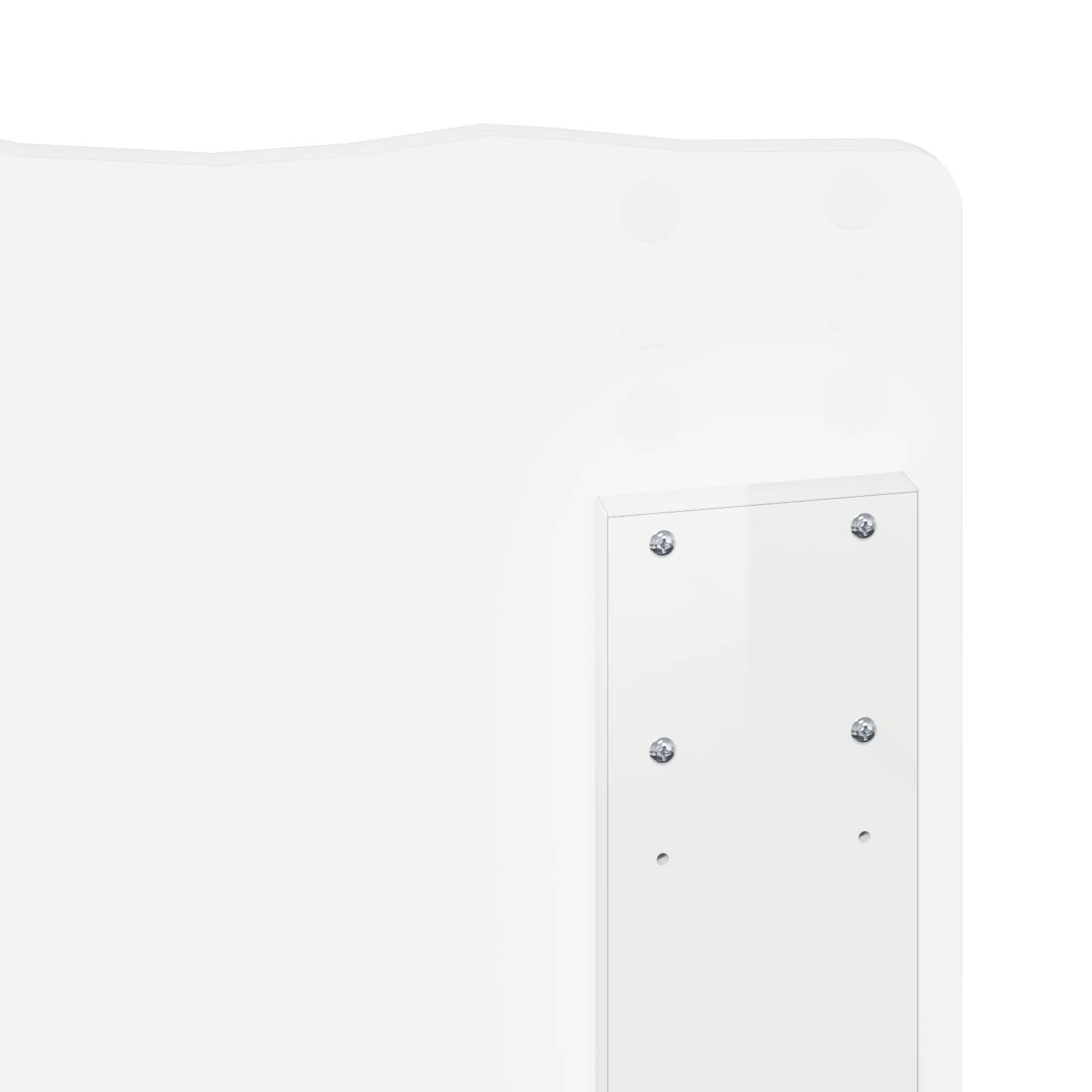 Tête de lit Blanc Brillant Bois d'ingénierie