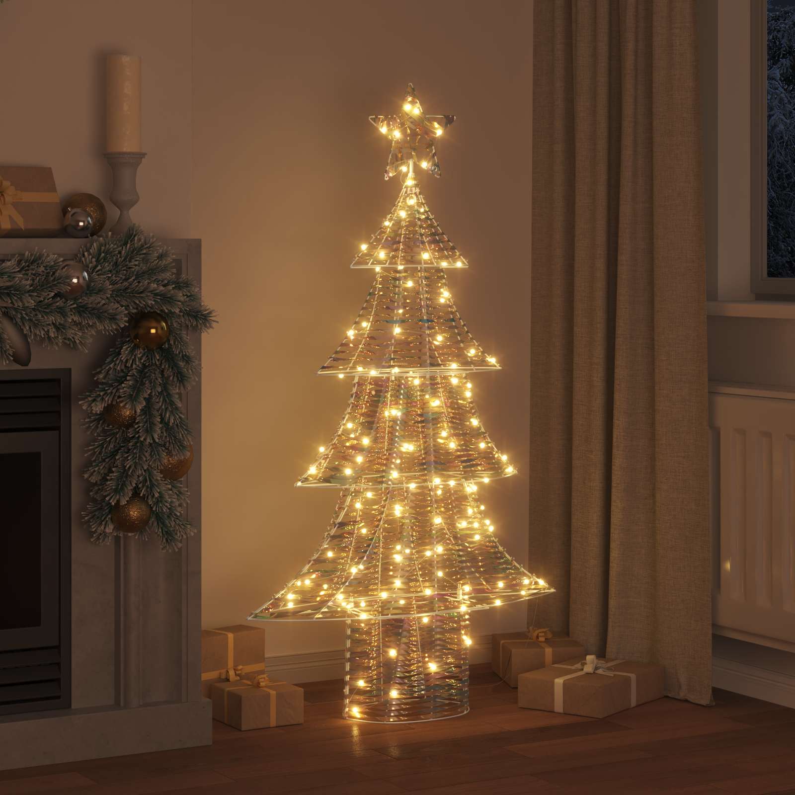 Sapin de Noël avec 160 LED Blanc chaud 150 cm PET - XIOS