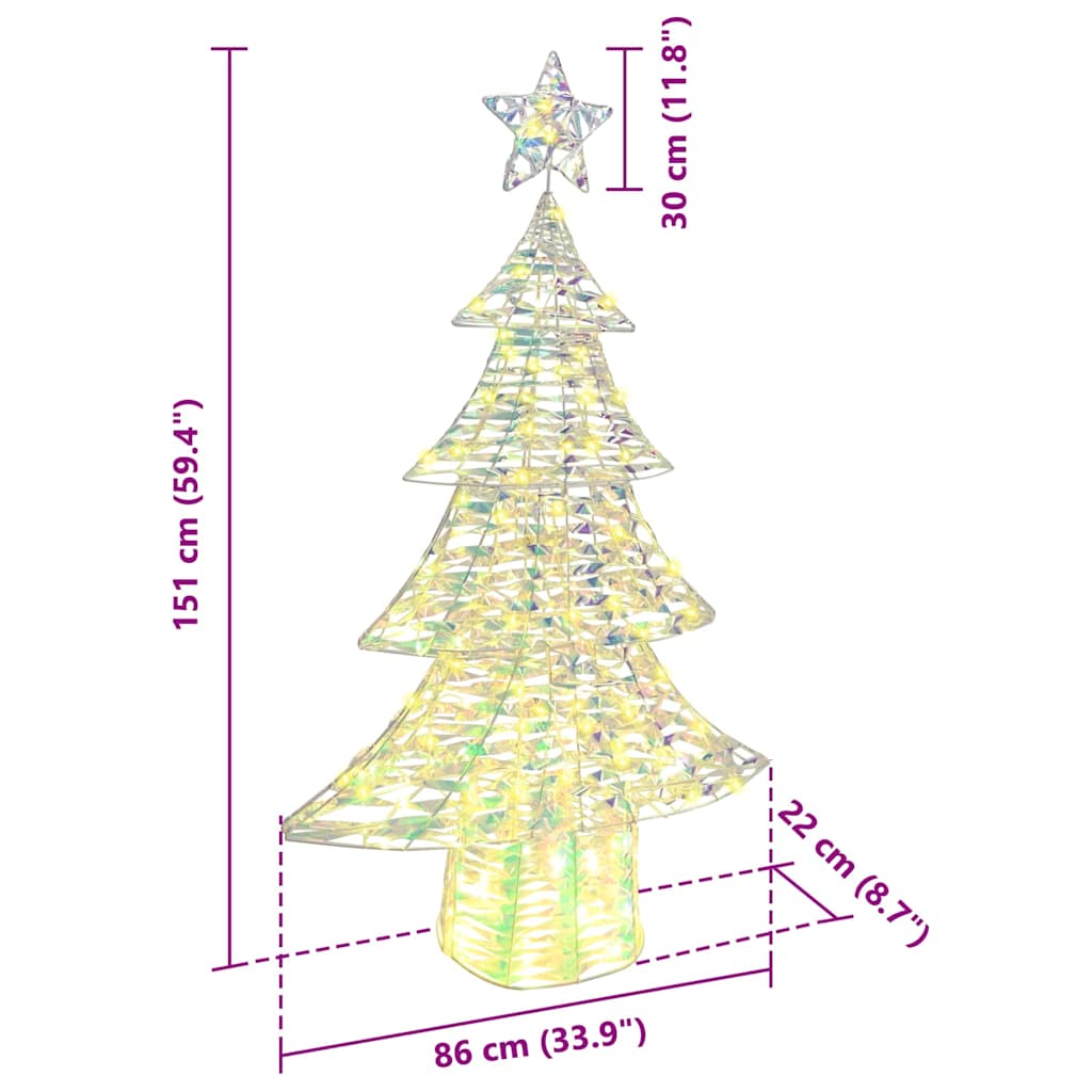 Sapin de Noël avec 160 LED Blanc chaud 150 cm PET - XIOS