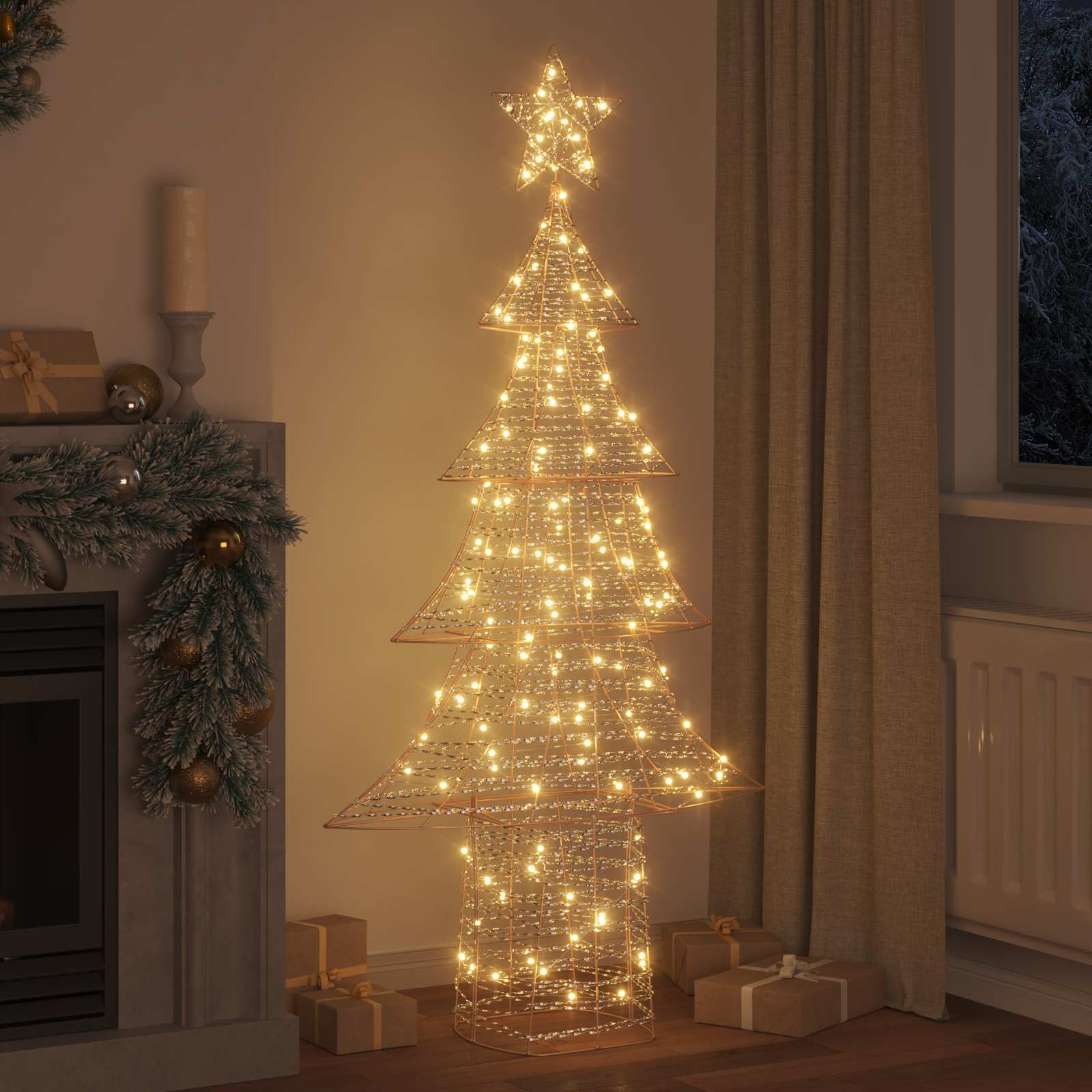 Sapin de Noël avec 240 LED Blanc chaud 181 cm PET - XIOS