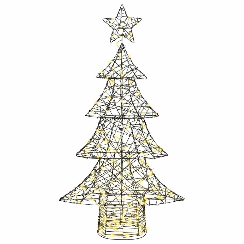 Sapin de Noël avec 160 LED Blanc chaud 150 cm Rotin - XIOS