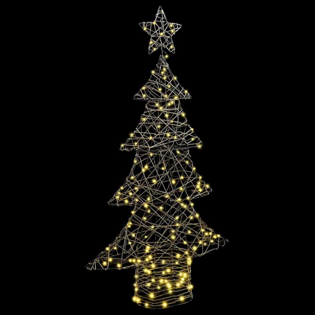 Sapin de Noël avec 160 LED Blanc chaud 150 cm Rotin - XIOS